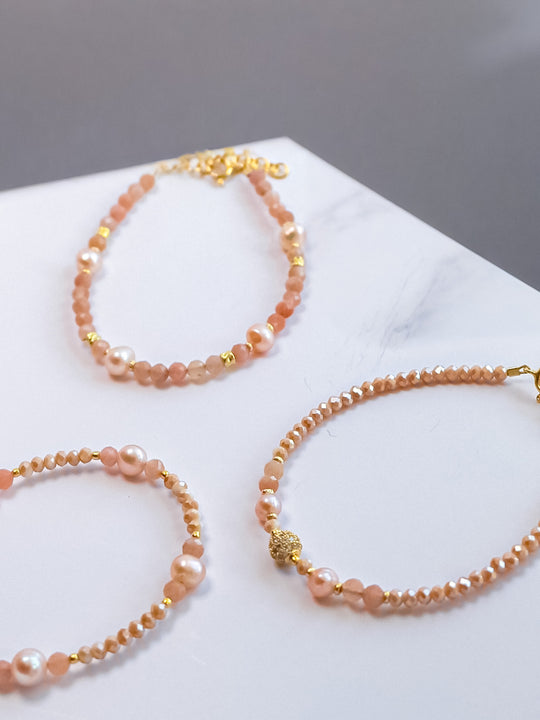 Steinarmband Gelbgold - Aurelia - Lovesign - Handmade in Tyrol