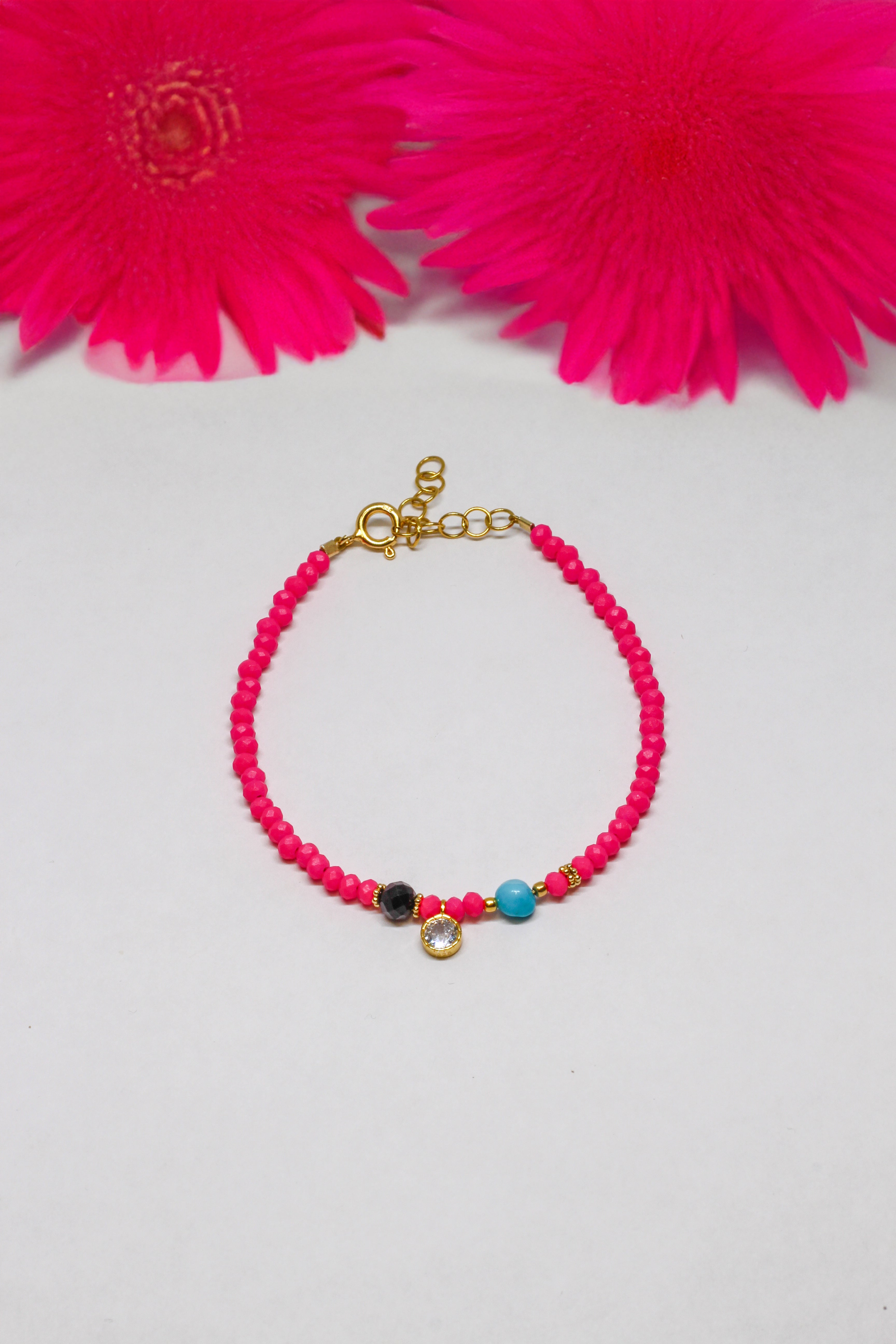 Steinarmband Gelbgold - Velvet - Lovesign - Handmade in Tyrol