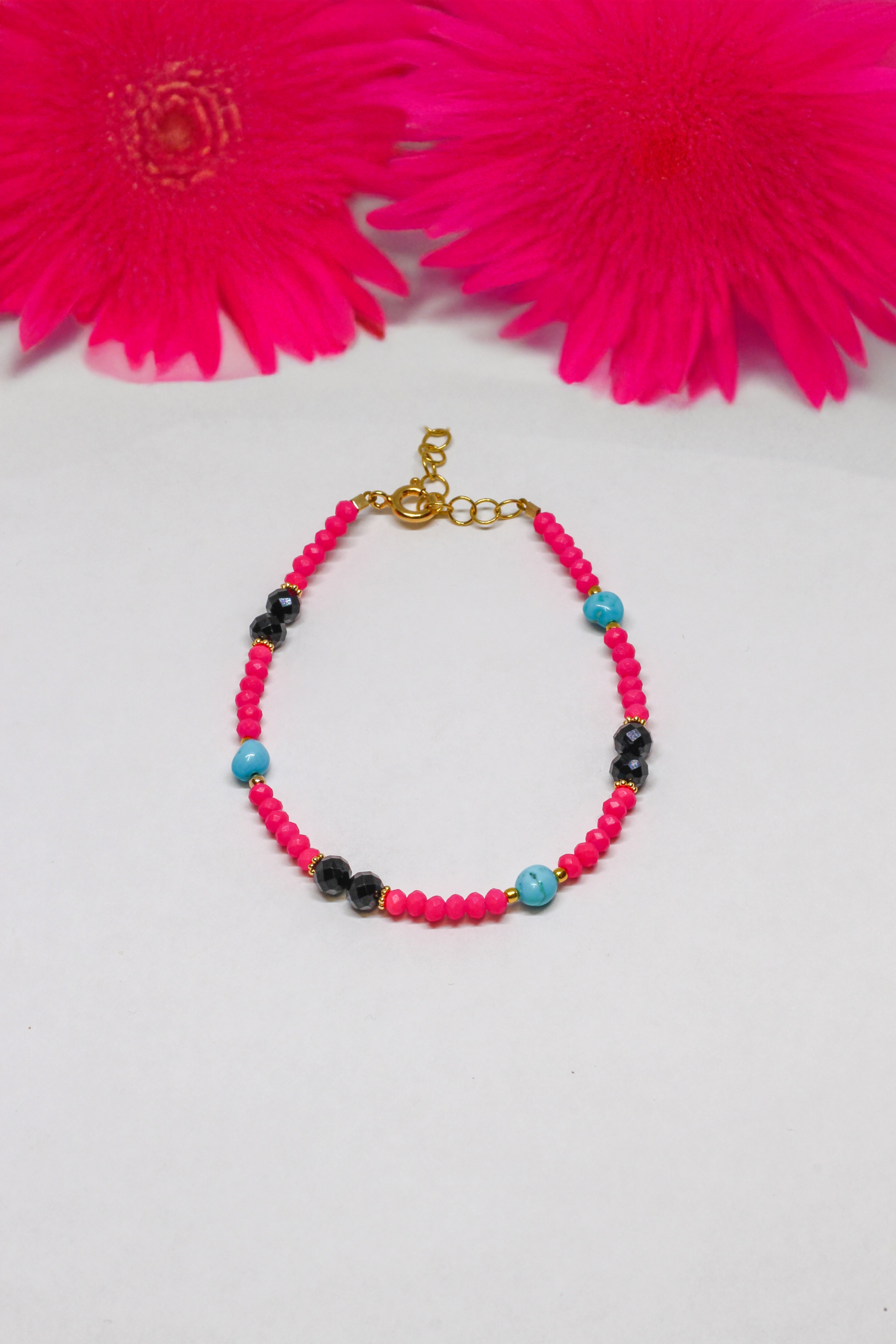 Steinarmband Gelbgold - Velvet - Lovesign - Handmade in Tyrol