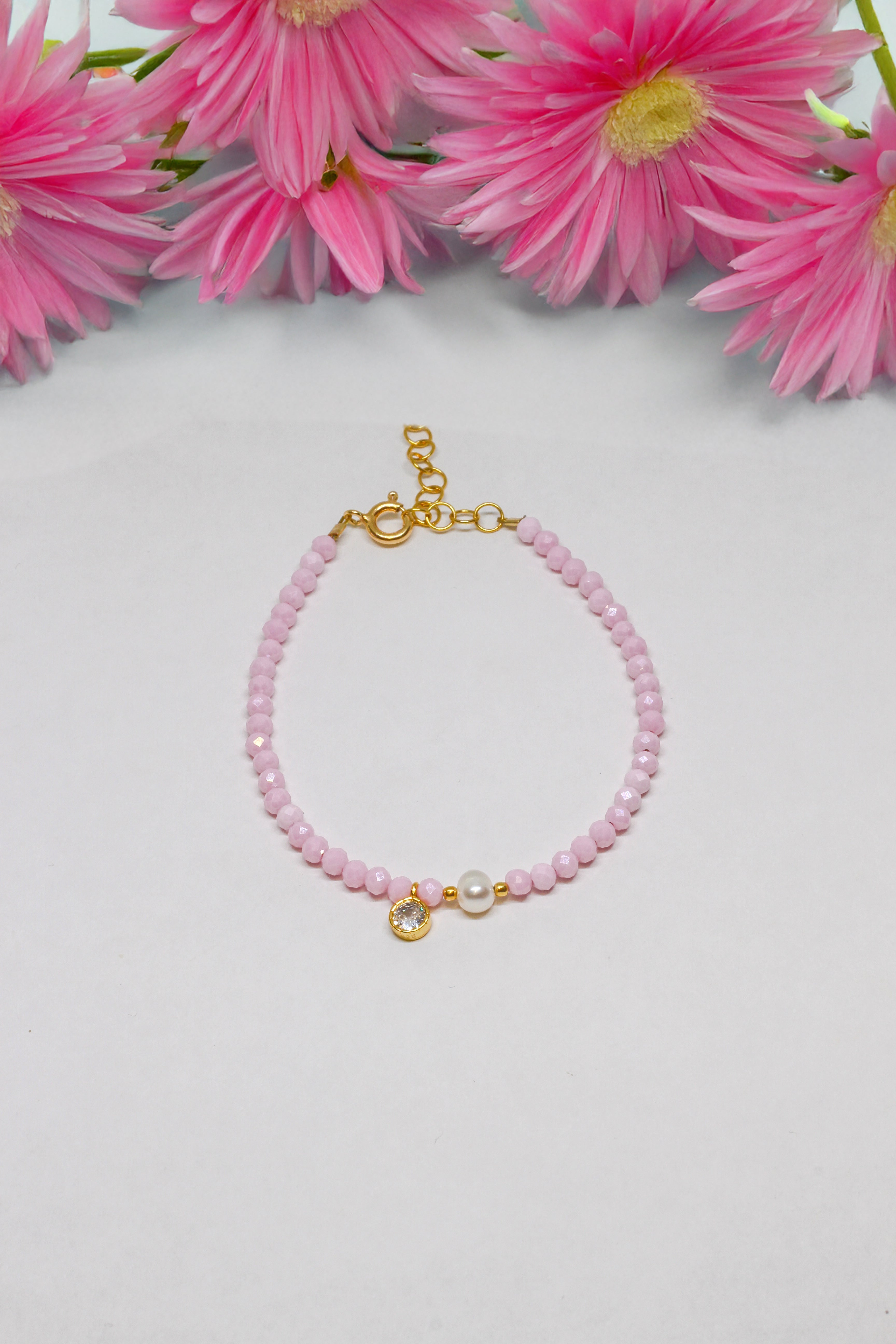 Steinarmband Gelbgold - Aura - Lovesign - Handmade in Tyrol