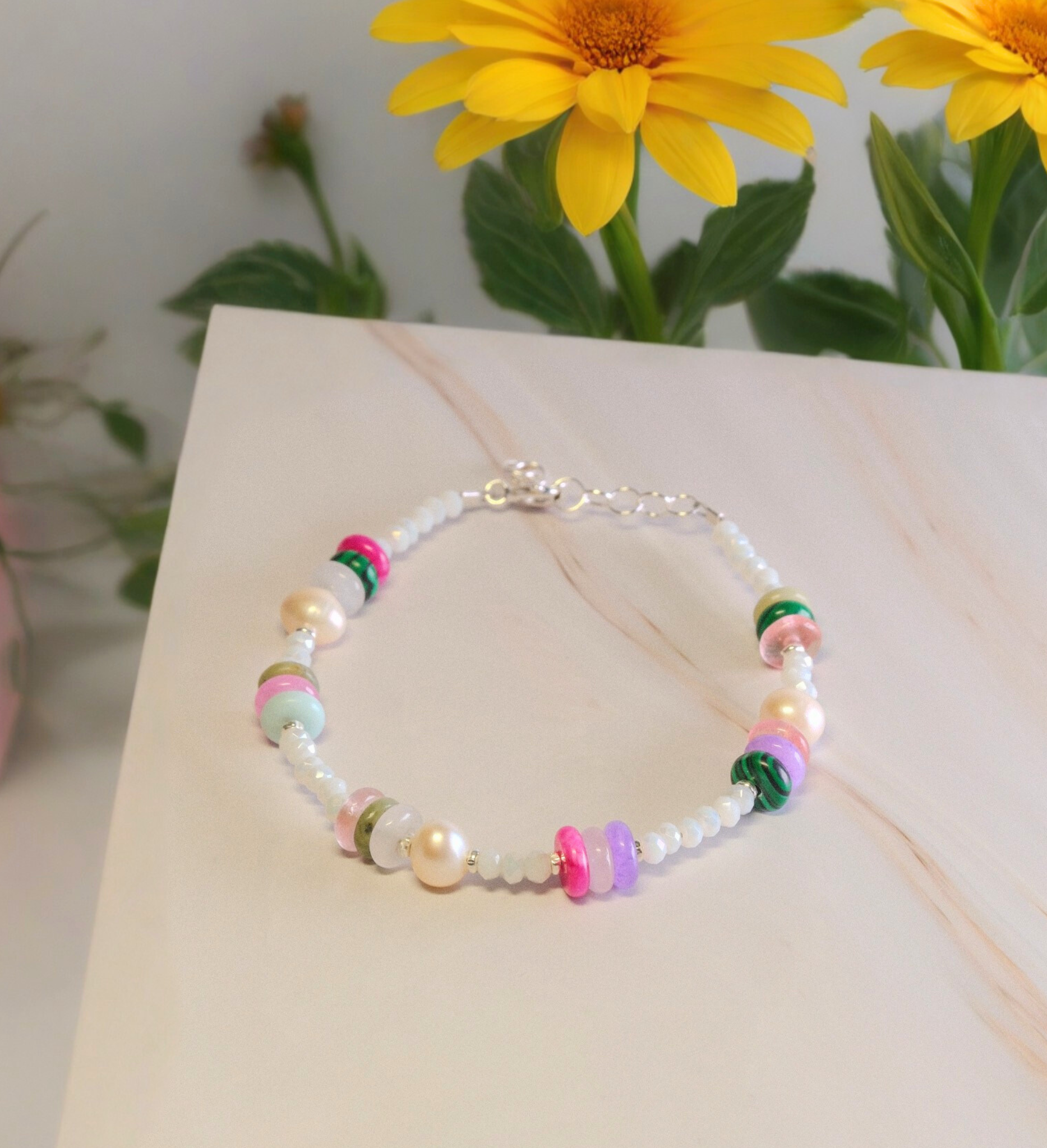 Steinarmband Silber - Laguna - Lovesign - Handmade in Tyrol