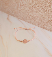 Nylon Armband Peace Roségold