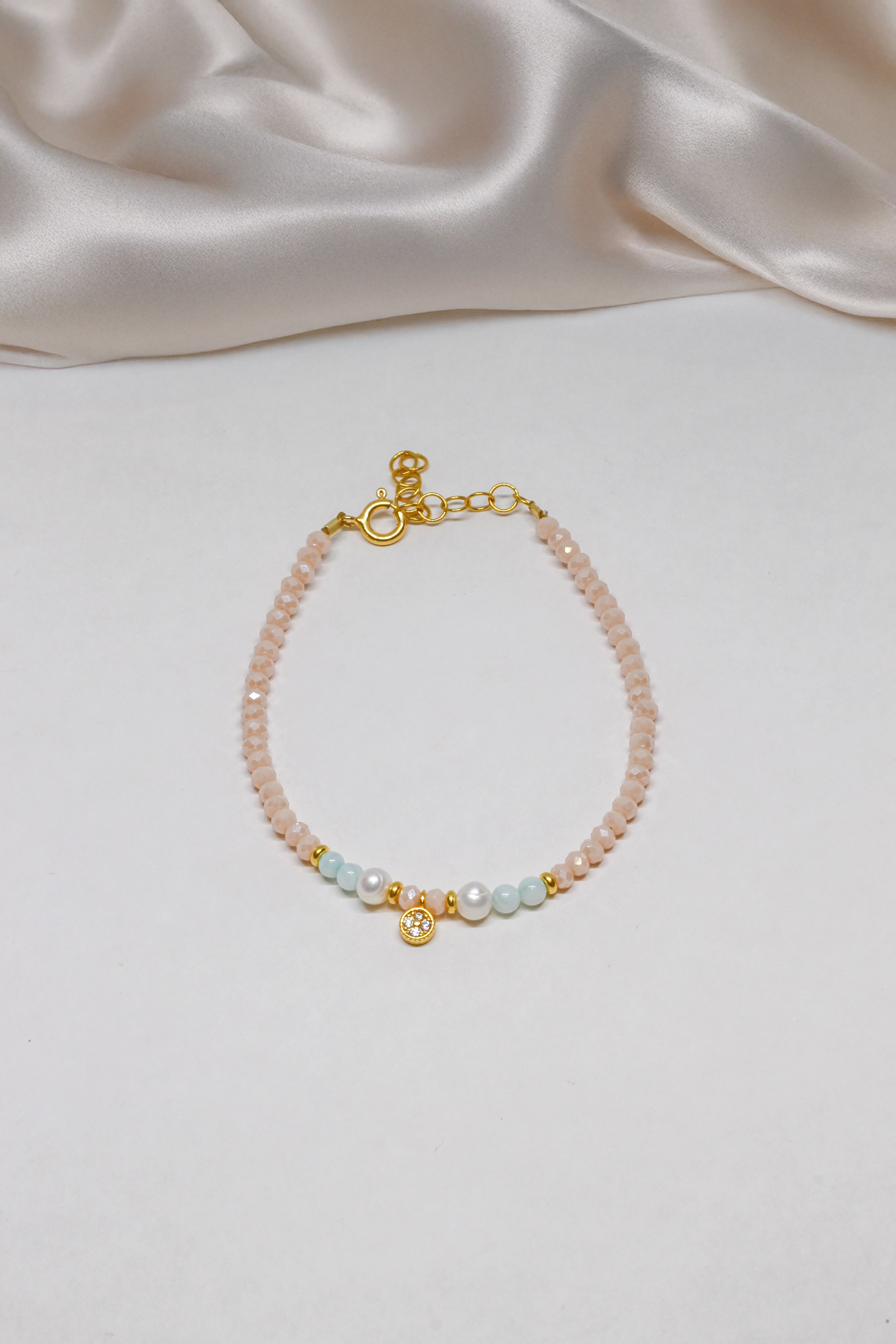 Steinarmband Gelbgold - Whisper - Lovesign - Handmade in Tyrol