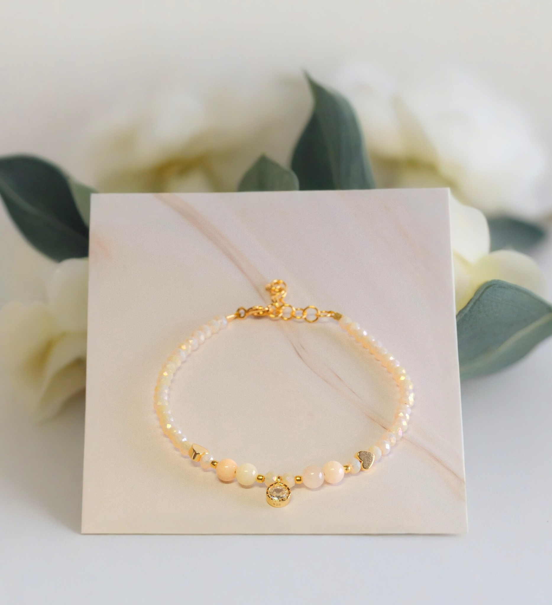 Steinarmband Gelbgold - Spello - Lovesign - Handmade in Tyrol