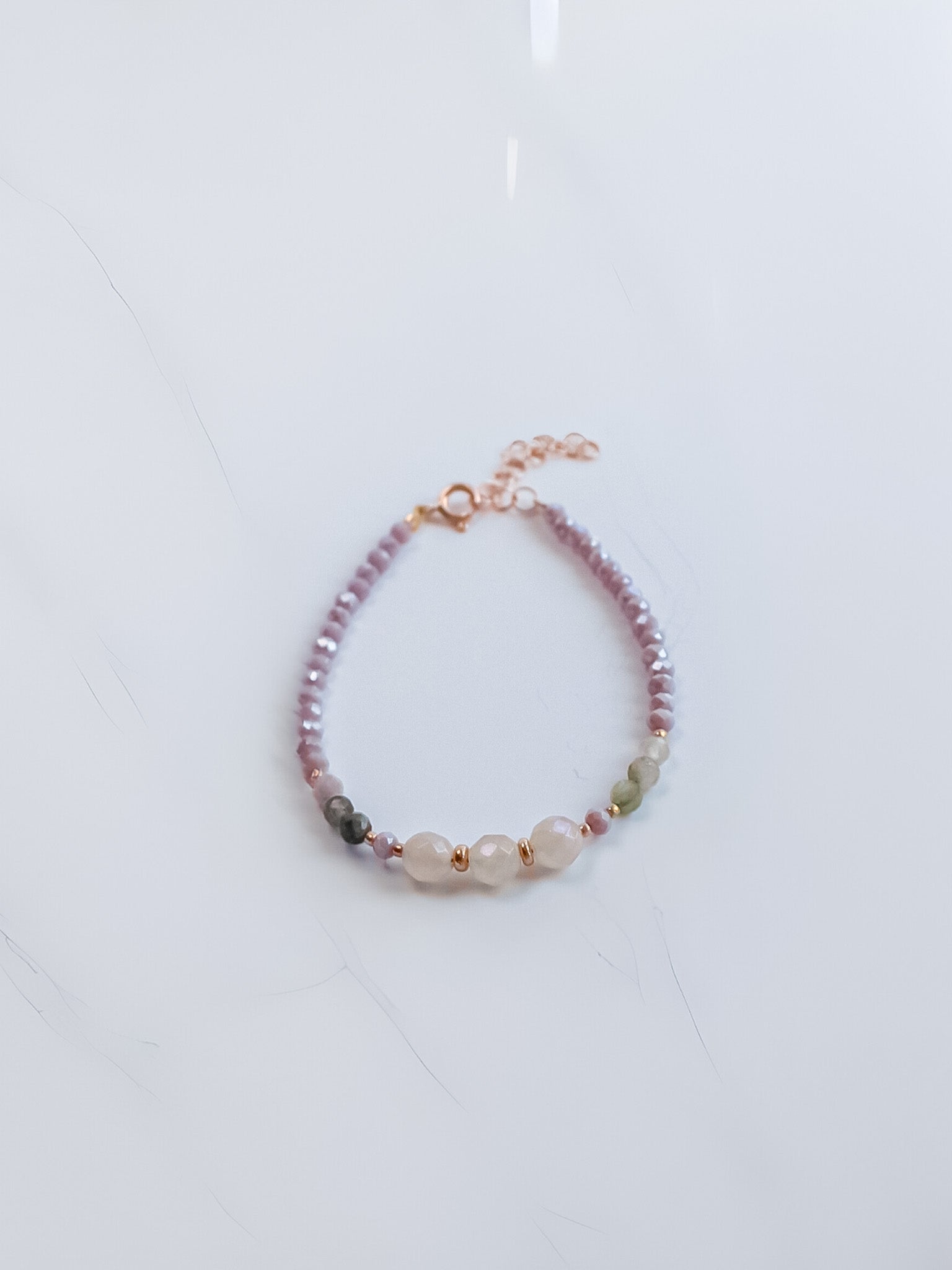 Steinarmband Roségold - Blush - Lovesign - Handmade in Tyrol