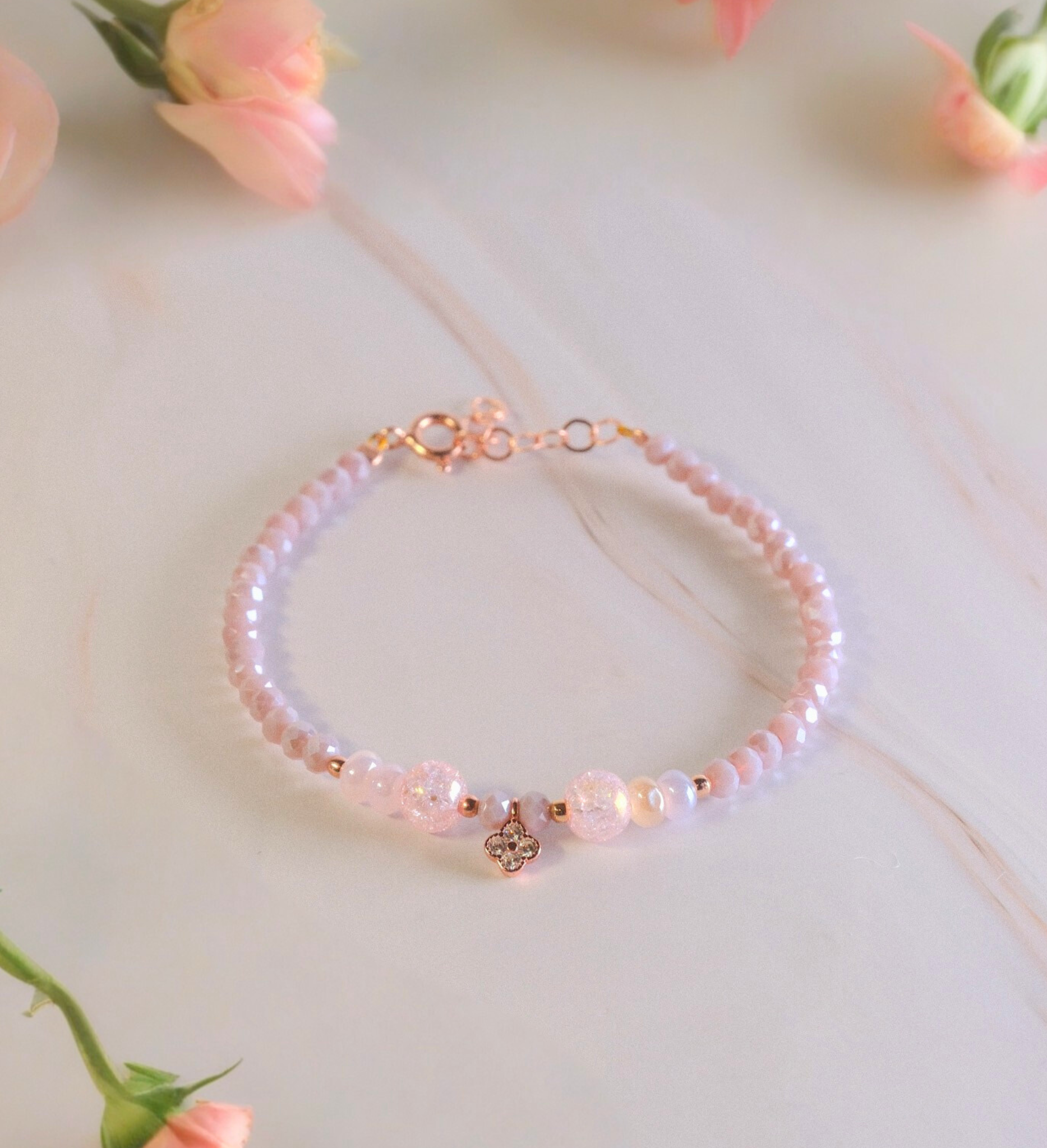 Steinarmband Roségold - Sole - Lovesign - Handmade in Tyrol