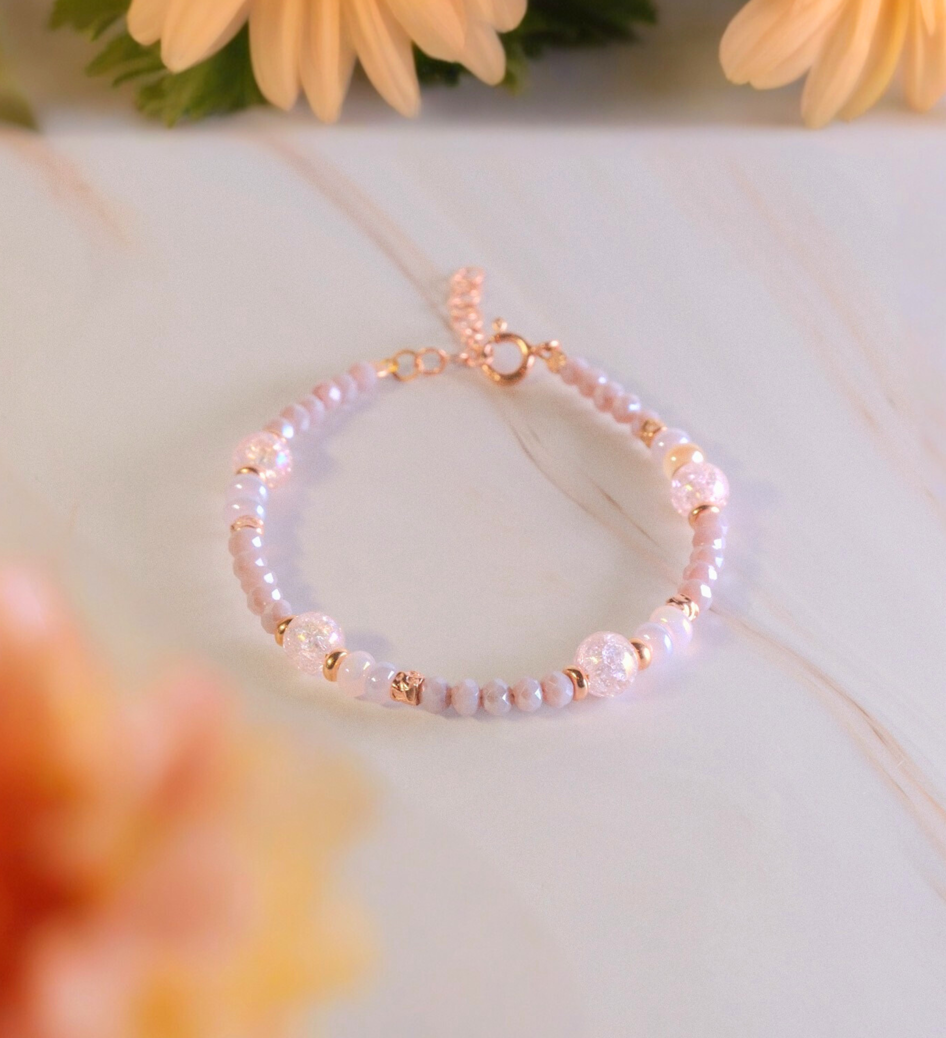 Steinarmband Roségold - Sole - Lovesign - Handmade in Tyrol