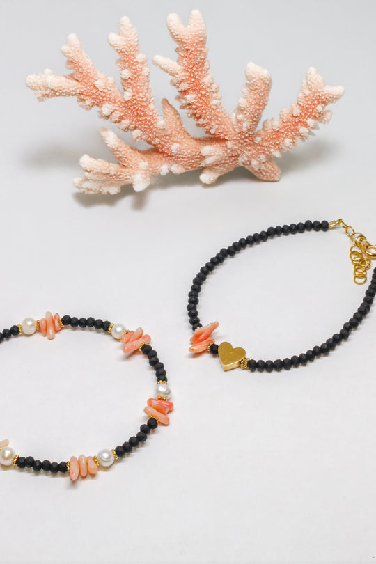 Steinarmband Gelbgold -Mira - Lovesign - Handmade in Tyrol