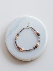 Steinarmband Silber - Terra