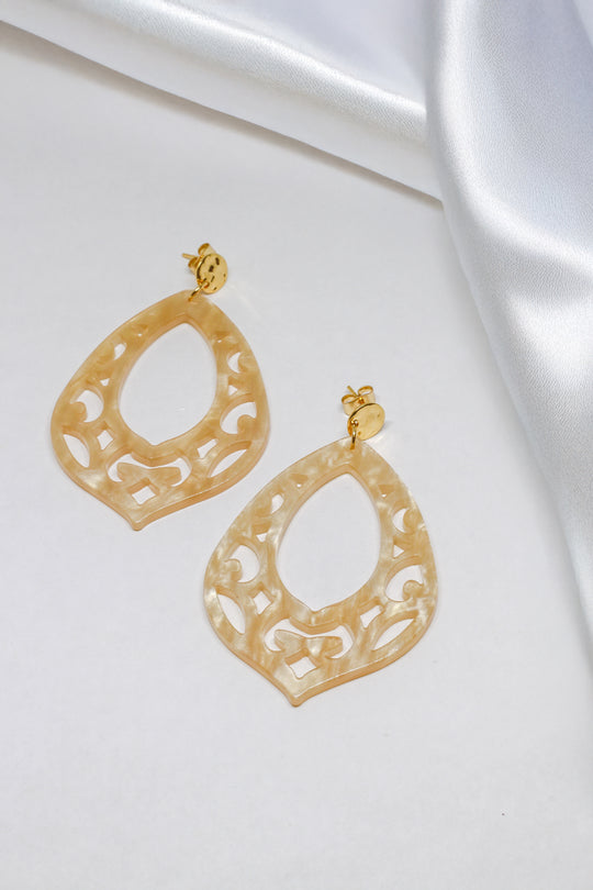 Ohrringe - Beige Shine - Lovesign - Handmade in Tyrol