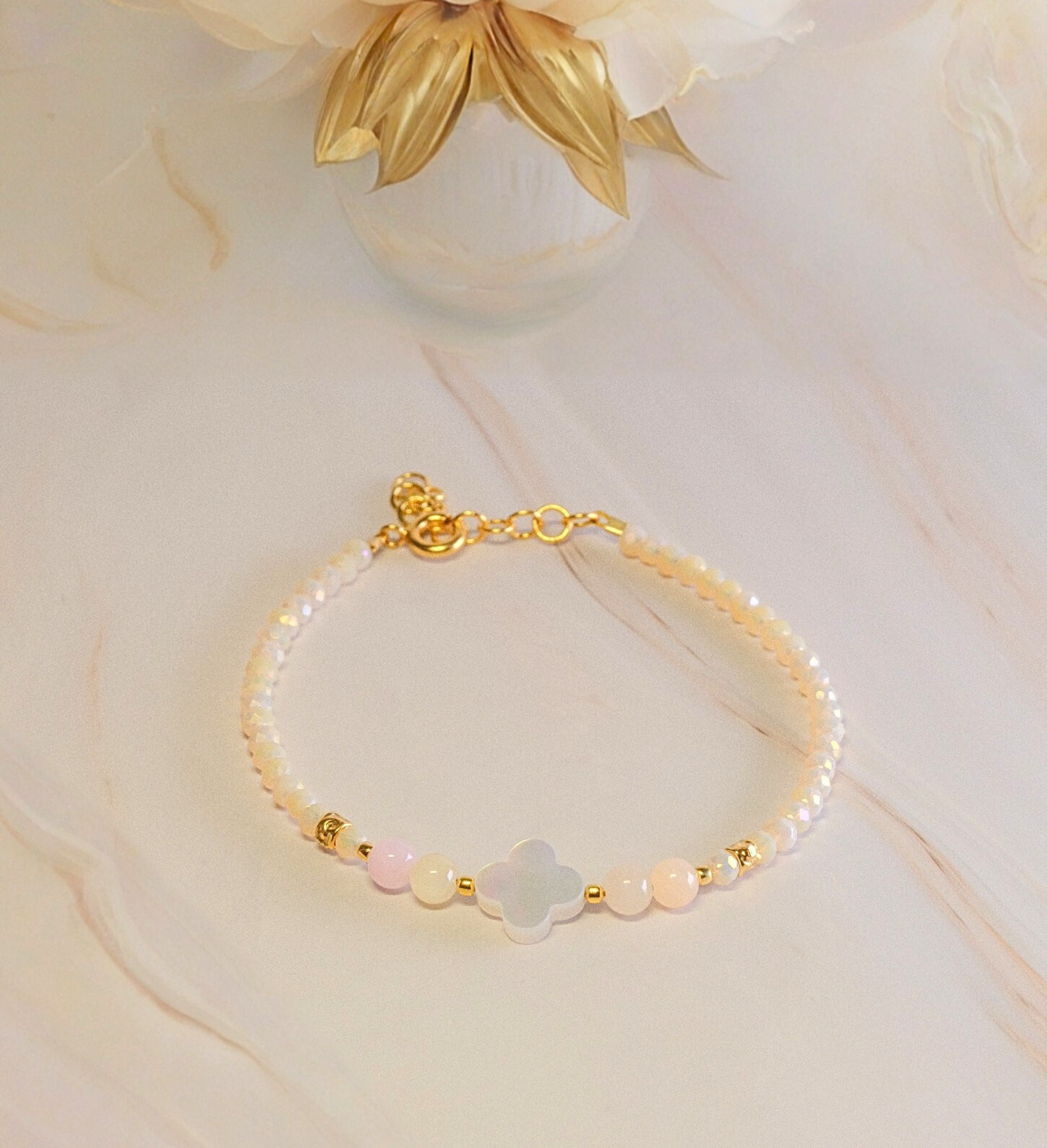 Steinarmband Gelbgold - Spello - Lovesign - Handmade in Tyrol