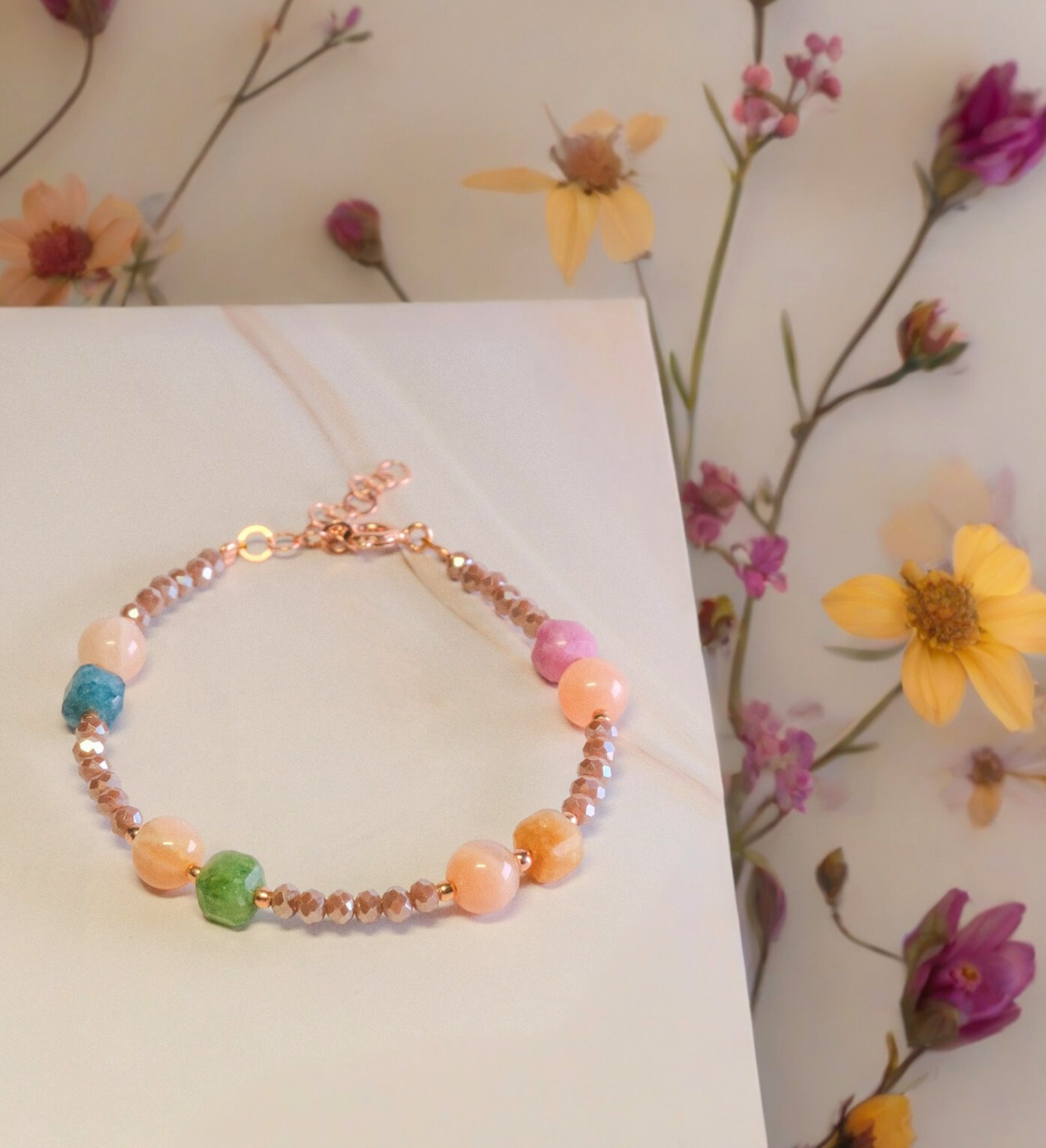 Steinarmband Roségold - Luce - Lovesign - Handmade in Tyrol