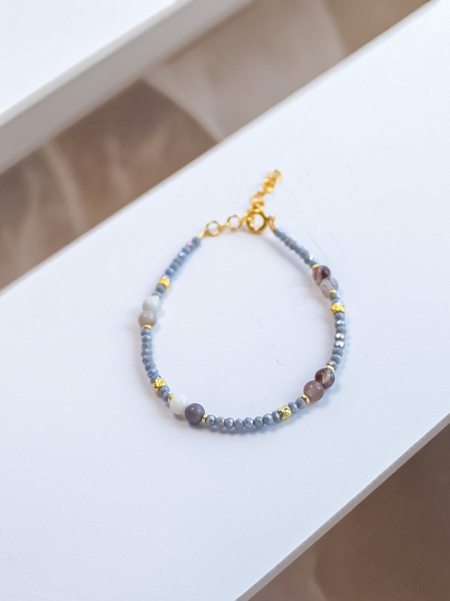 Steinarmband Gelbgold - Maris - Lovesign - Handmade in Tyrol