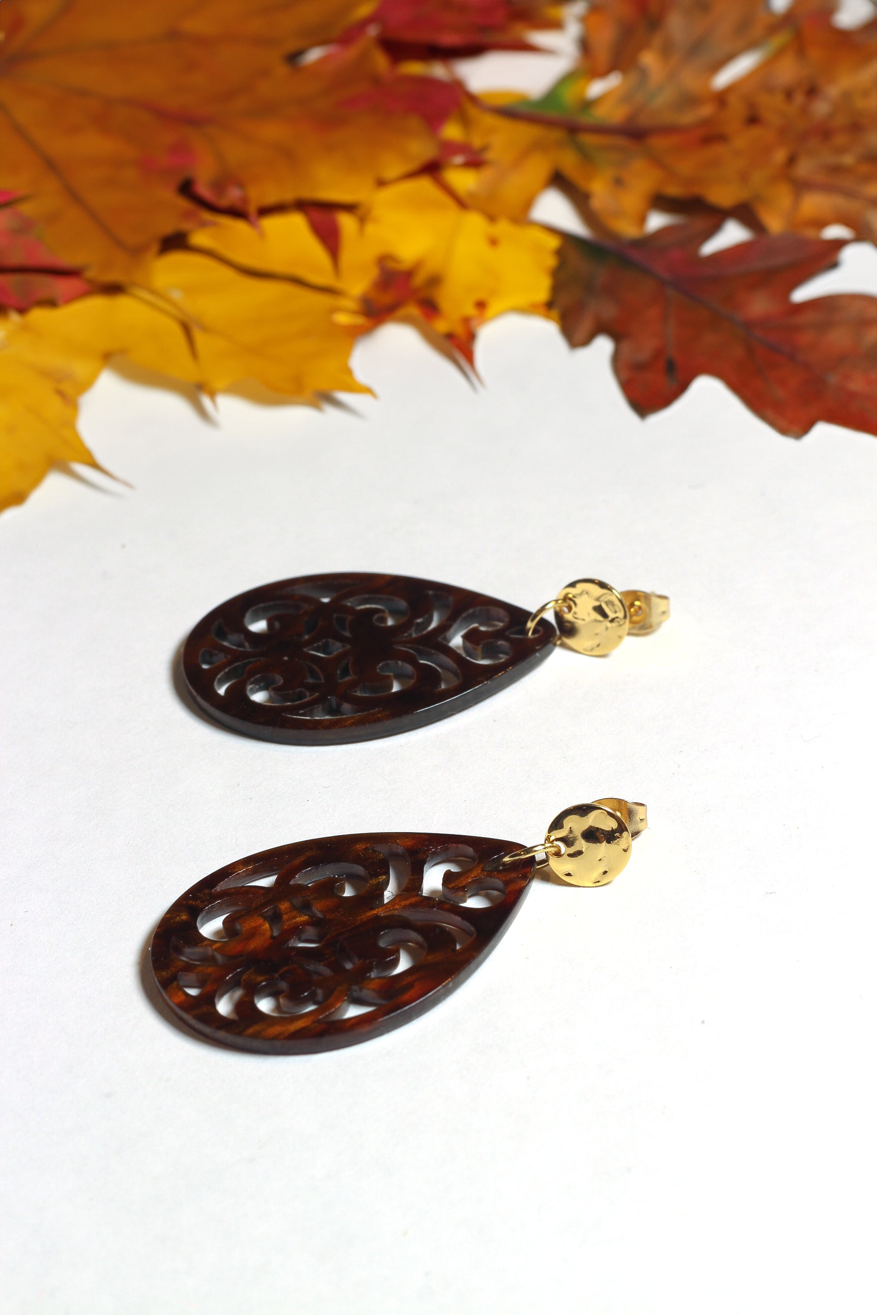 Ohrringe - Falling Leaves - Lovesign - Handmade in Tyrol