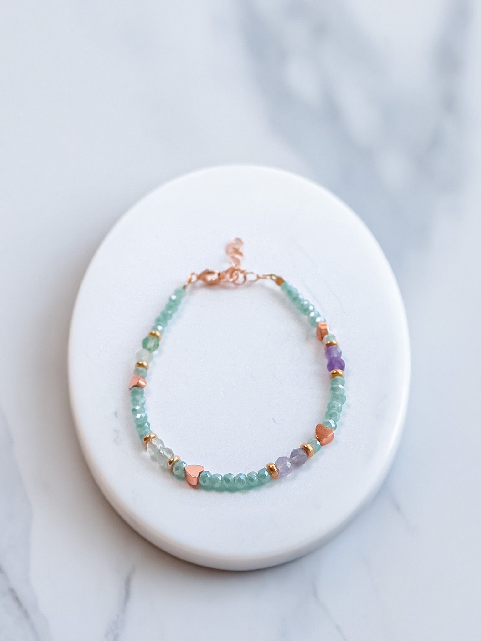 Steinarmband Roségold - Liora - Lovesign - Handmade in Tyrol