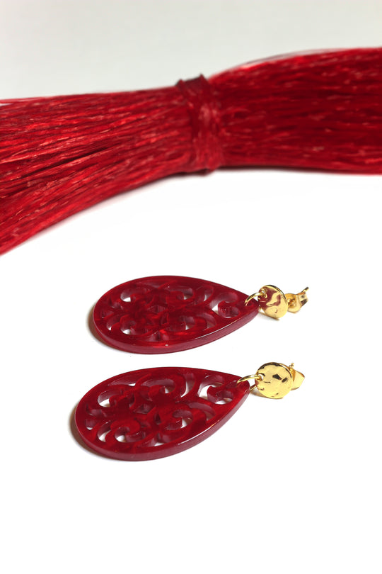 Ohrringe - Red Lips - Lovesign - Handmade in Tyrol