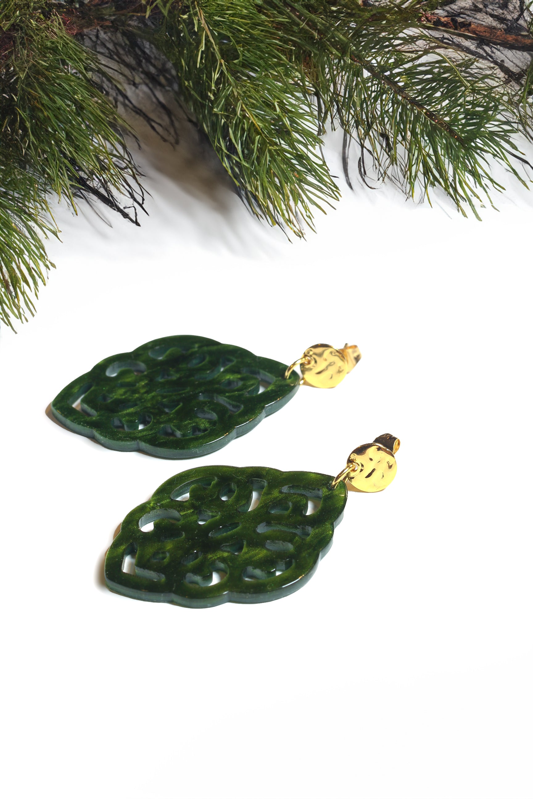 Ohrringe - Green Wood - Lovesign - Handmade in Tyrol