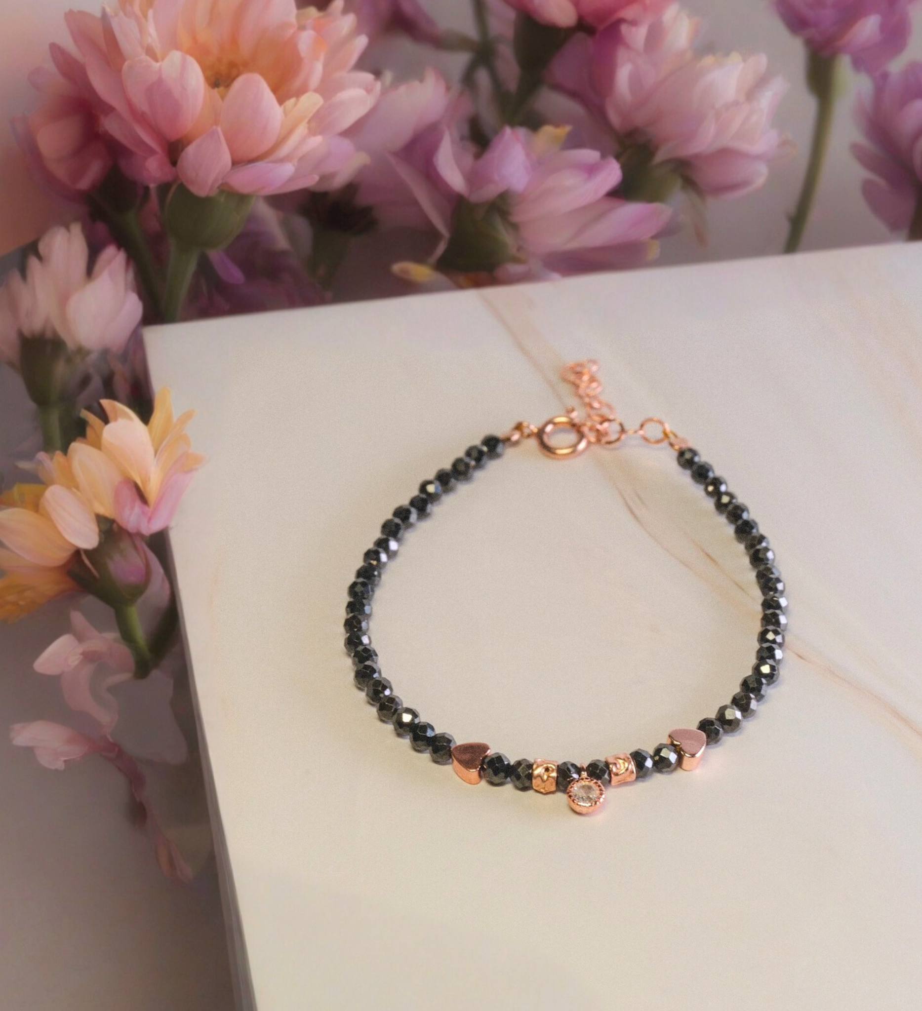 Steinarmband Roségold - Sera - Lovesign - Handmade in Tyrol