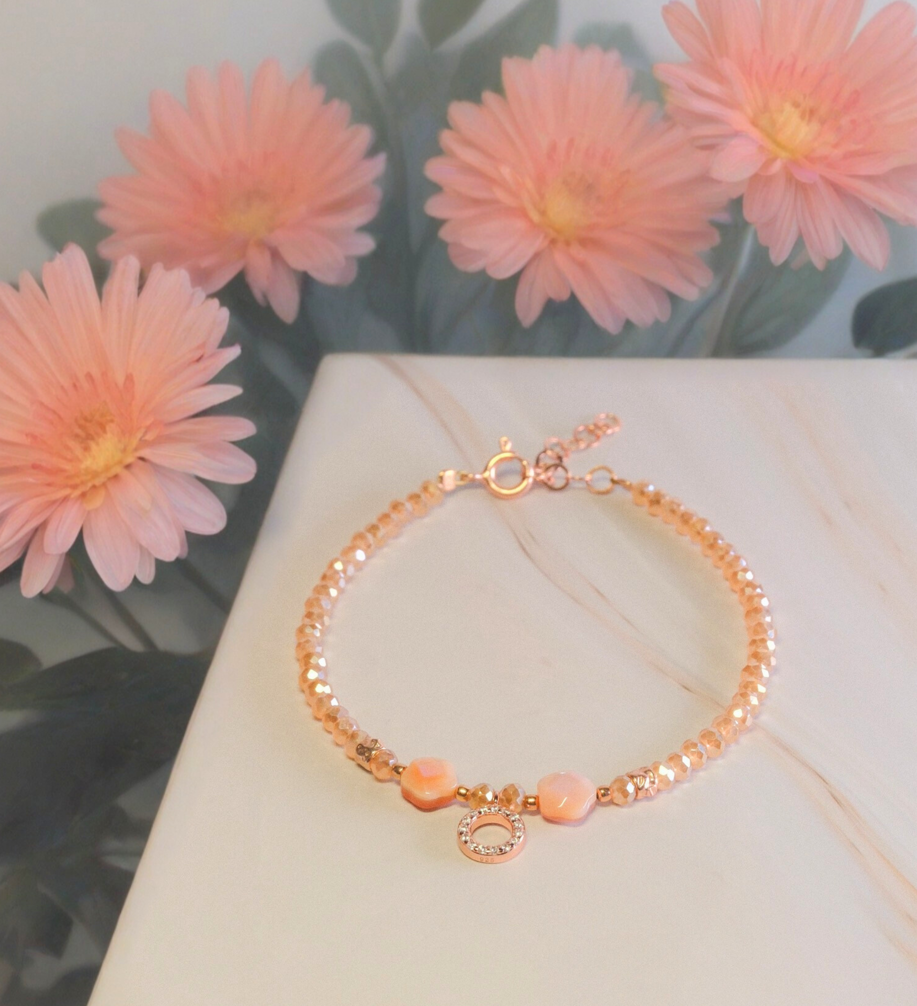 Steinarmband Roségold - Milano - Lovesign - Handmade in Tyrol