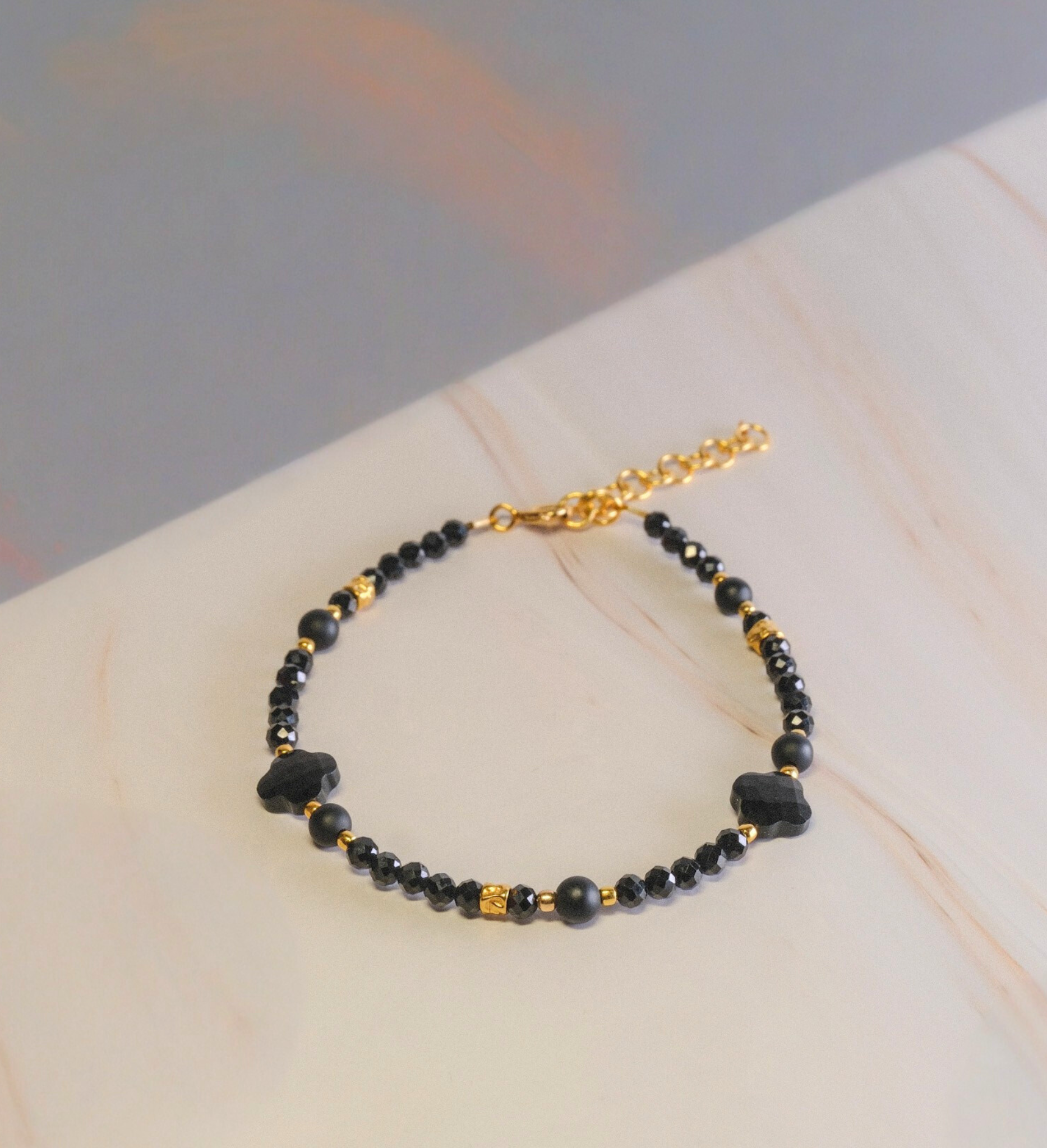 Steinarmband Gelbgold - Dorata - Lovesign - Handmade in Tyrol