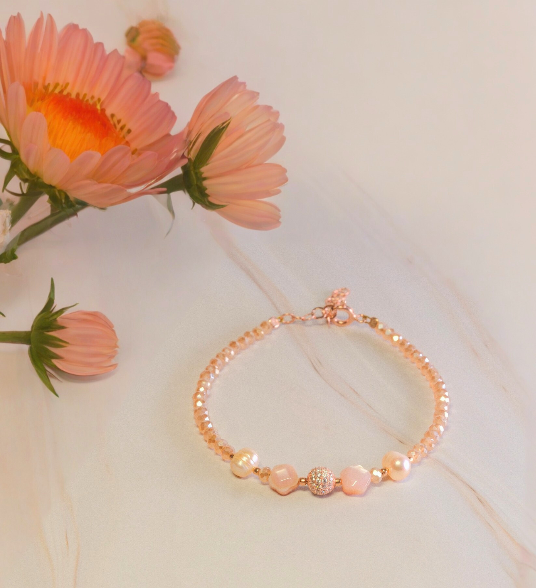 Steinarmband Roségold - Milano - Lovesign - Handmade in Tyrol