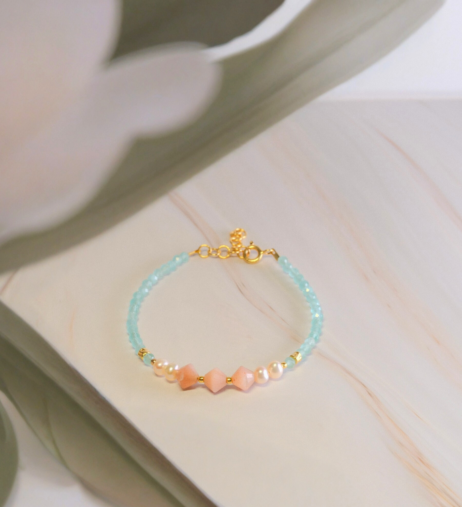 Steinarmband Gelbgold - Raaggio - Lovesign - Handmade in Tyrol