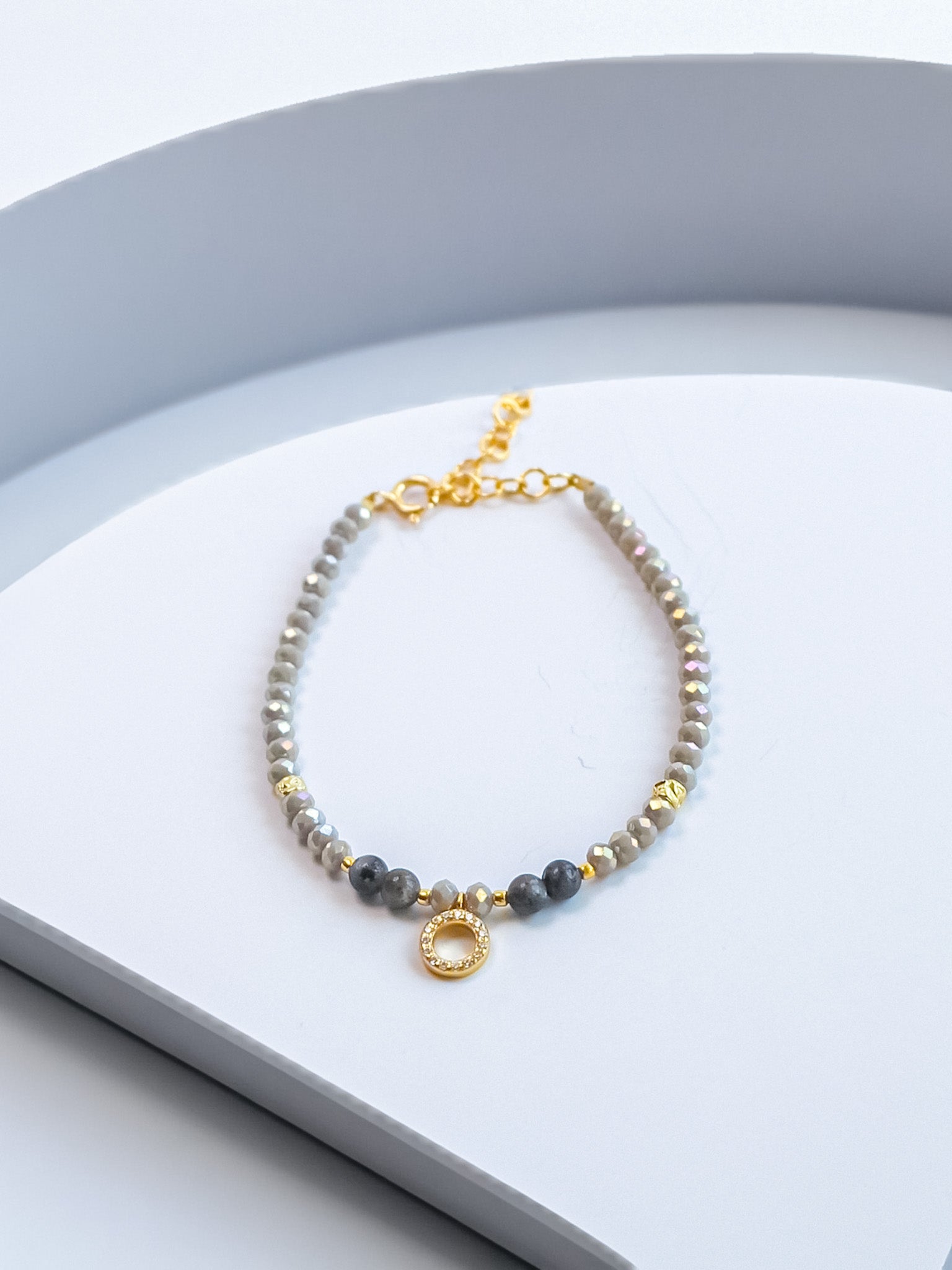 Steinarmband Gelbgold - Niva - Lovesign - Handmade in Tyrol