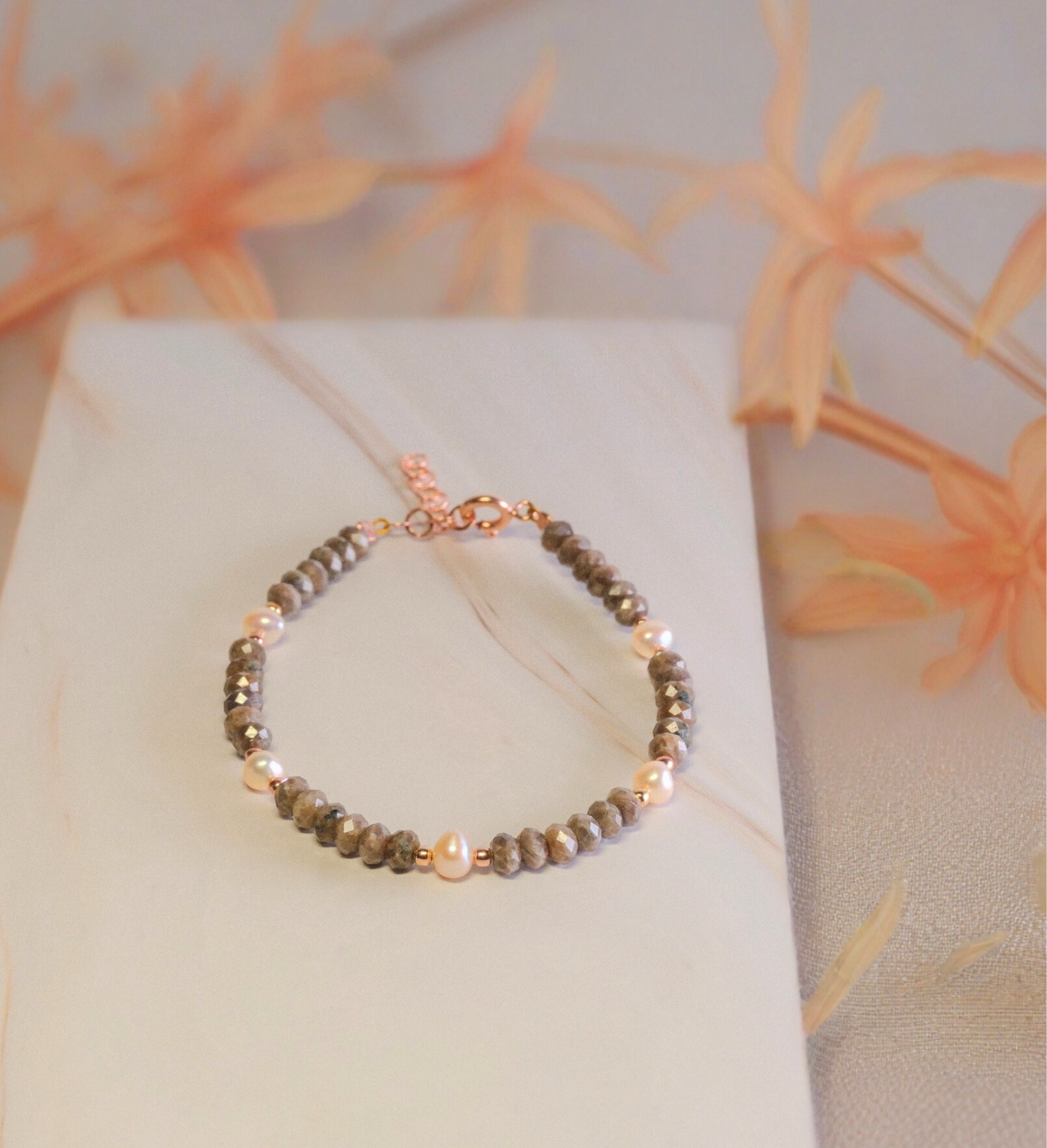 Steinarmband Roségold - Verona - Lovesign - Handmade in Tyrol