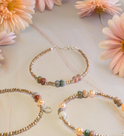 Steinarmband Silber - Lucca