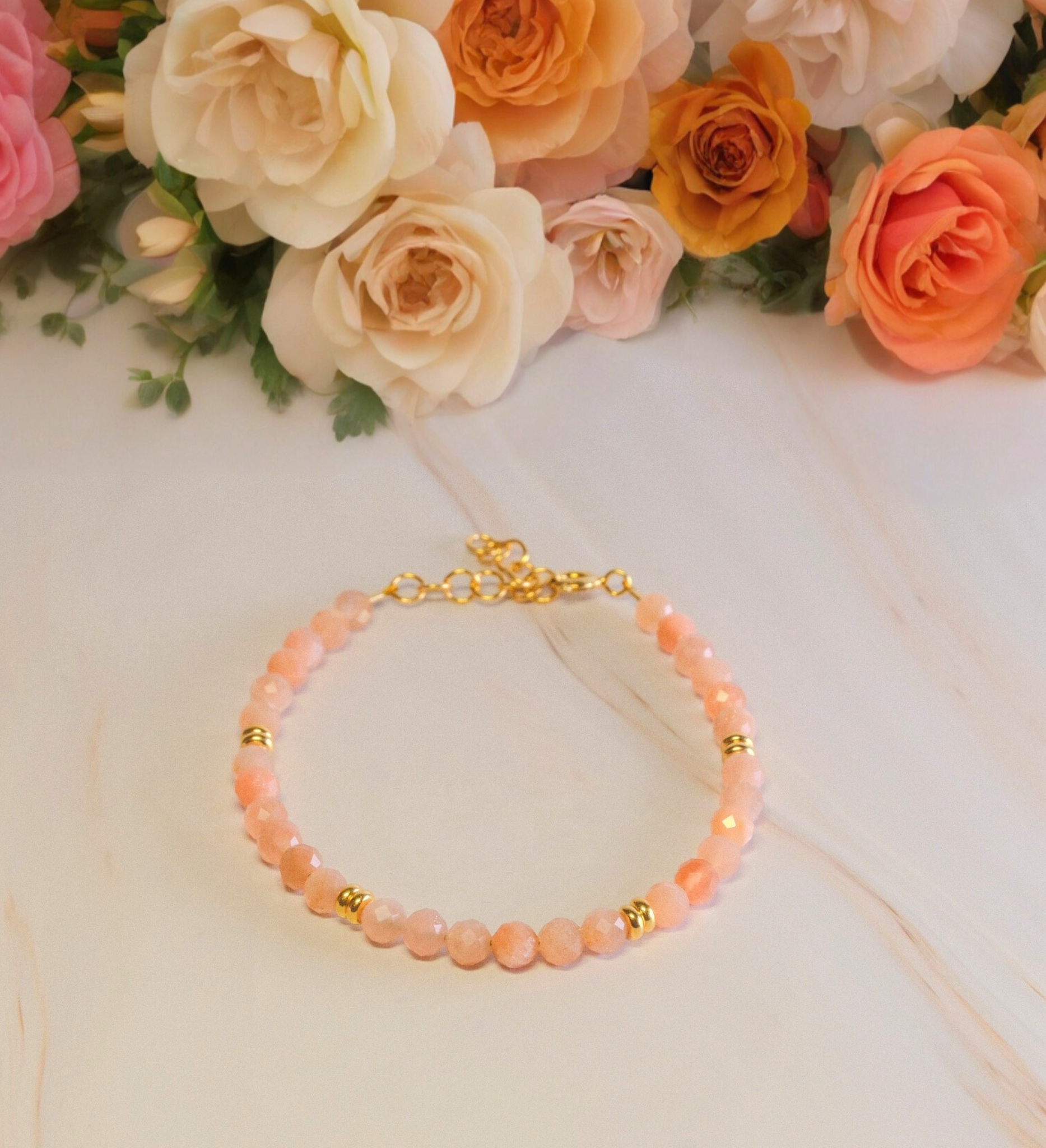 Steinarmband Gelbgold - Raaggio - Lovesign - Handmade in Tyrol