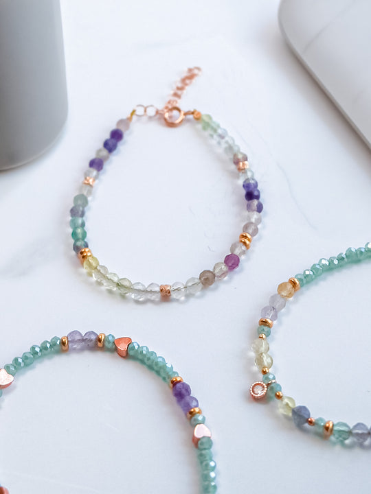 Steinarmband Roségold - Liora - Lovesign - Handmade in Tyrol