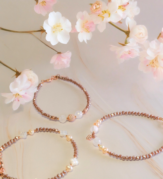 Steinarmband Roségold - Riviera - Lovesign - Handmade in Tyrol