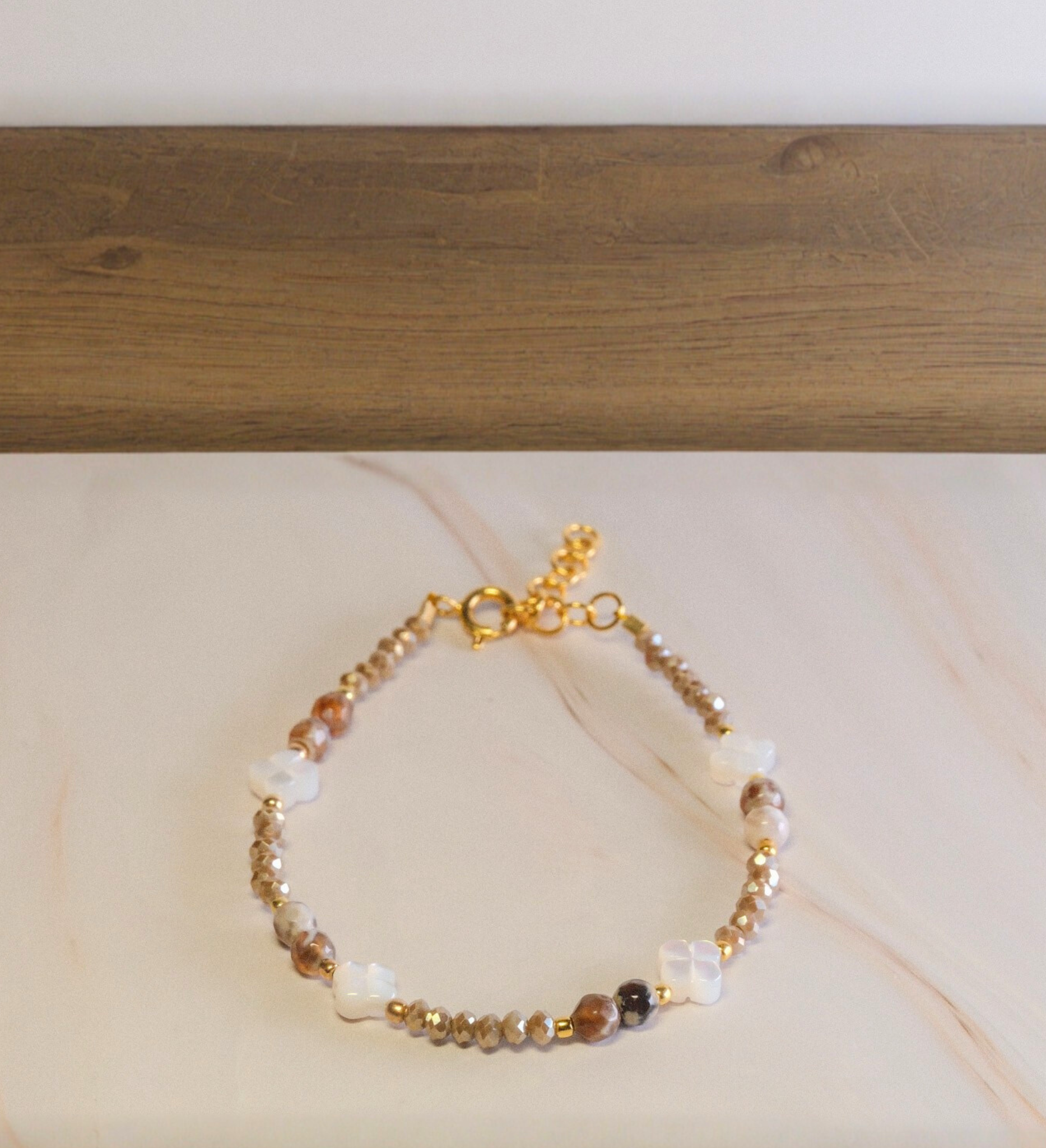 Steinarmband Gelbgold - Seta - Lovesign - Handmade in Tyrol