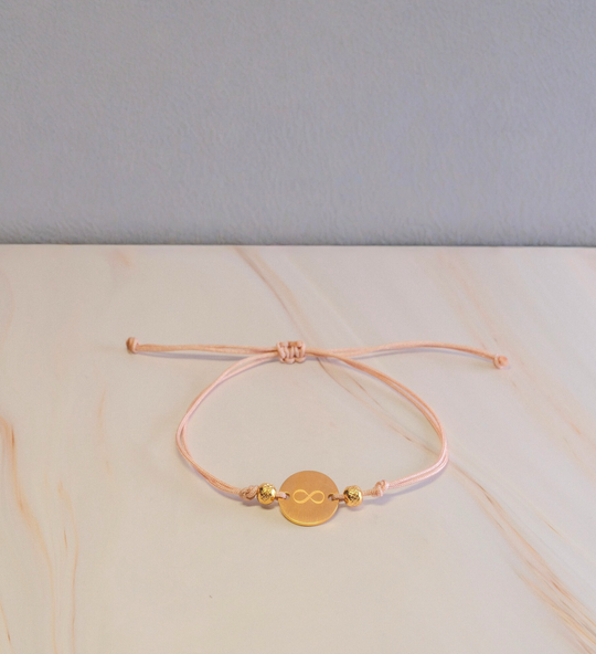 Nylon Armband Infinity Gold