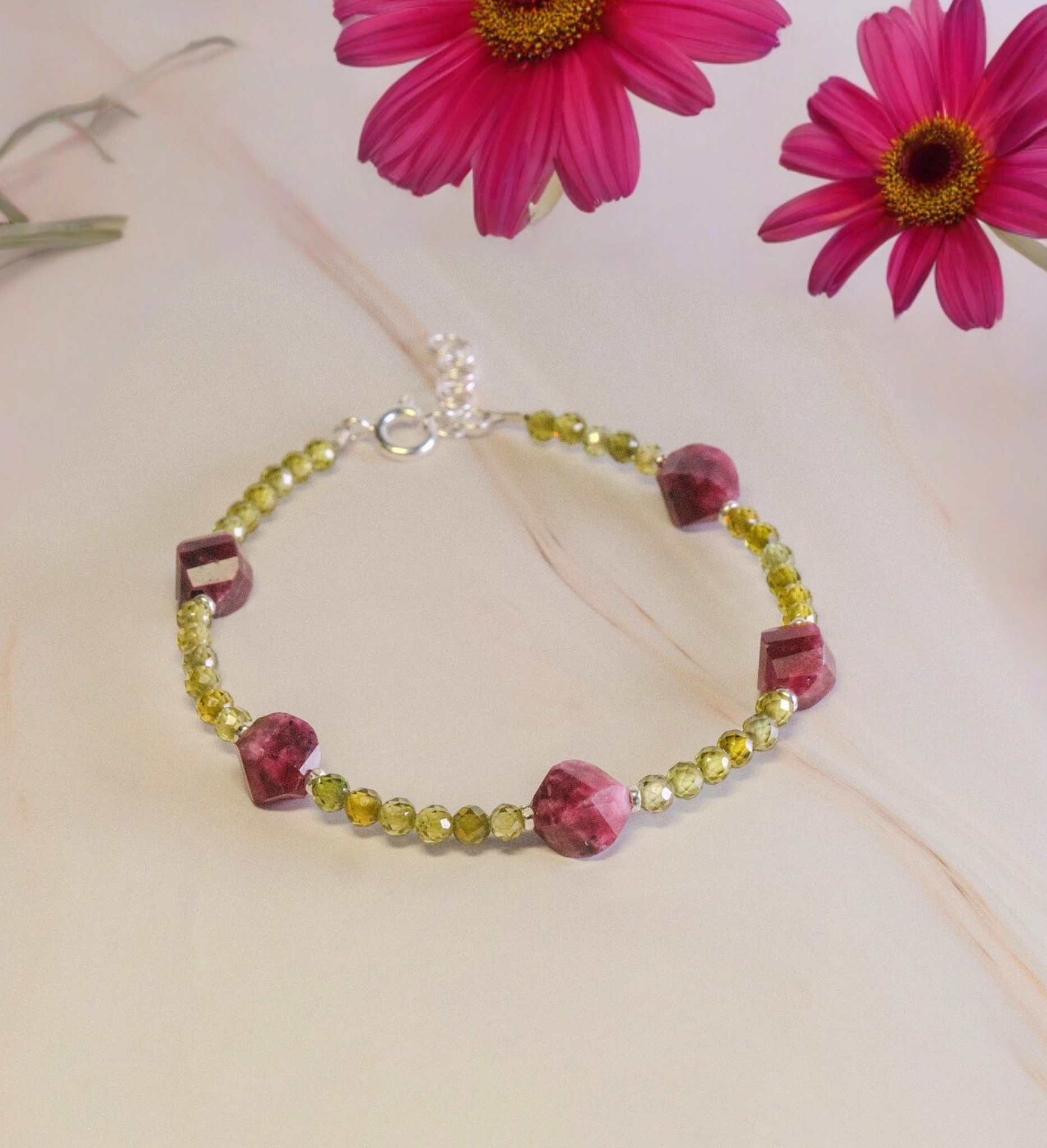 Steinarmband Silber - Arezzo - Lovesign - Handmade in Tyrol