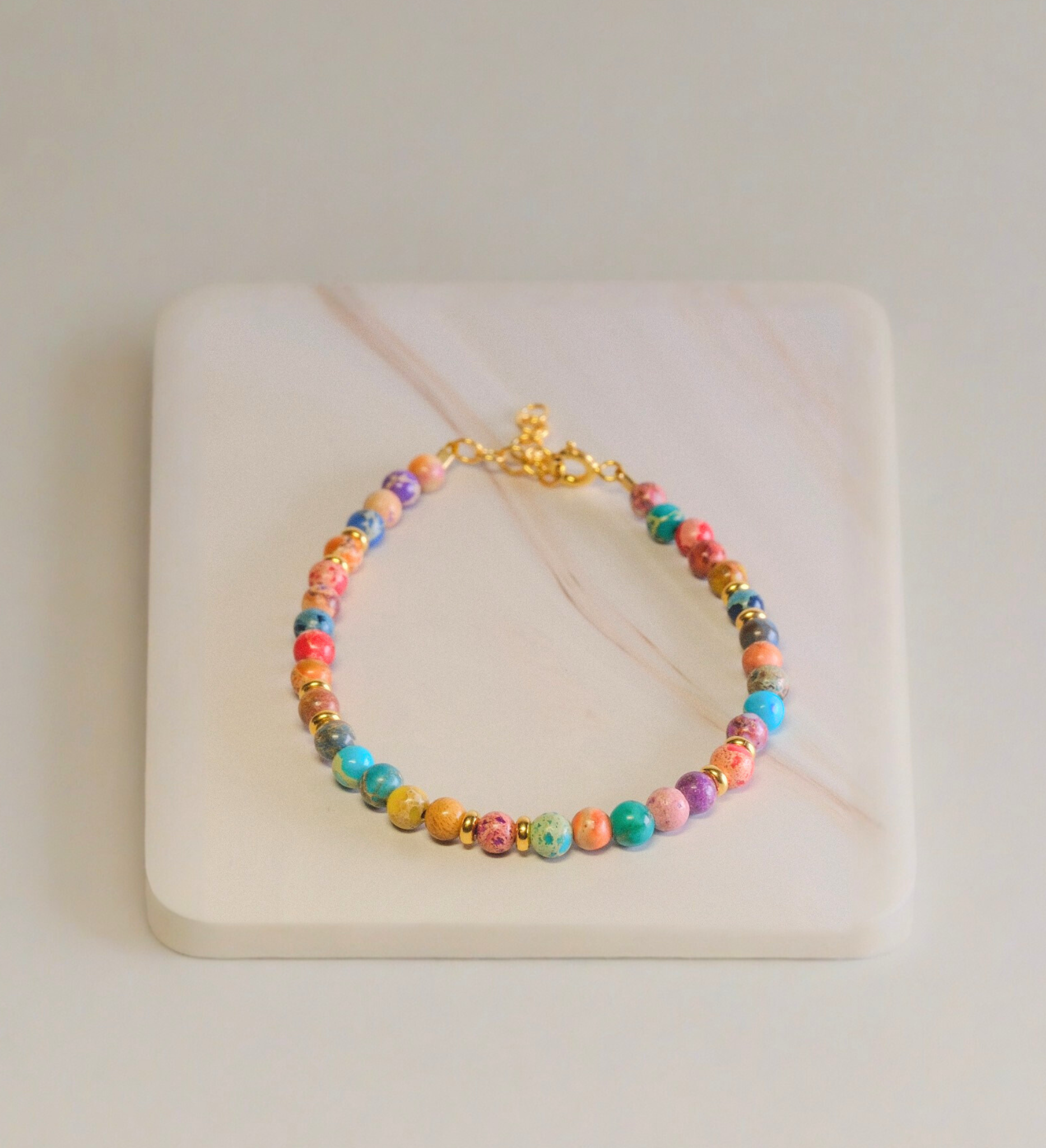 Steinarmband Gelbgold - Gubbio - Lovesign - Handmade in Tyrol