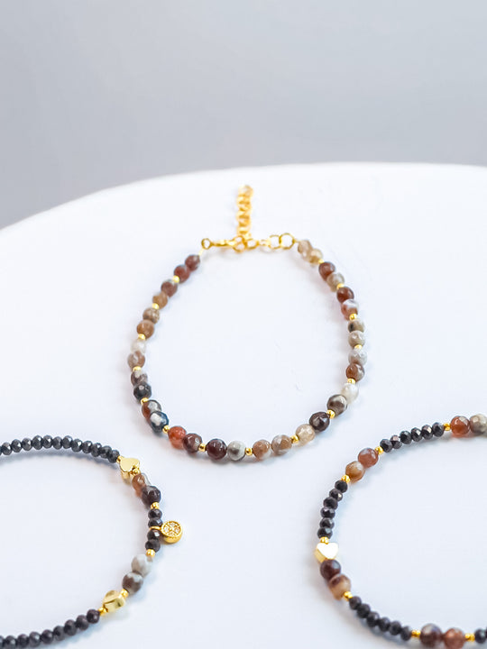 Steinarmband Gelbgold - Nyra - Lovesign - Handmade in Tyrol