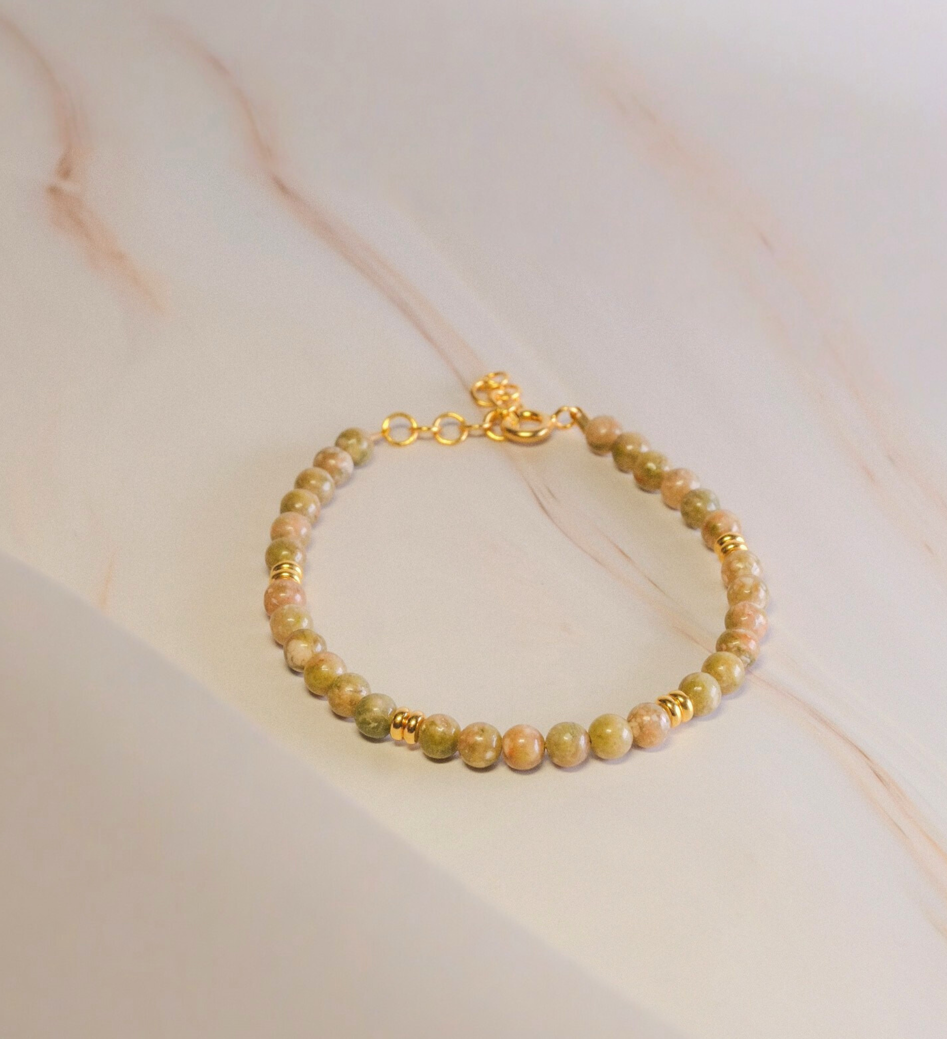 Steinarmband Gelbgold - Vivo Oro - Lovesign - Handmade in Tyrol