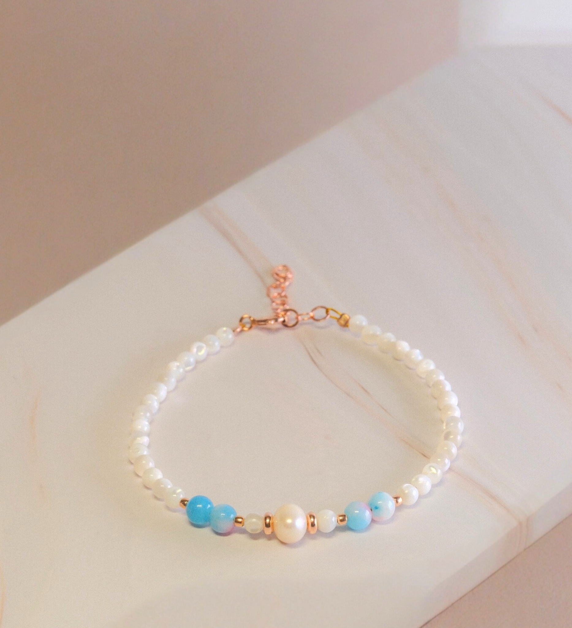 Steinarmband Roségold - Portofino - Lovesign - Handmade in Tyrol