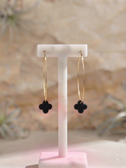 Creolen „Leaf“ black