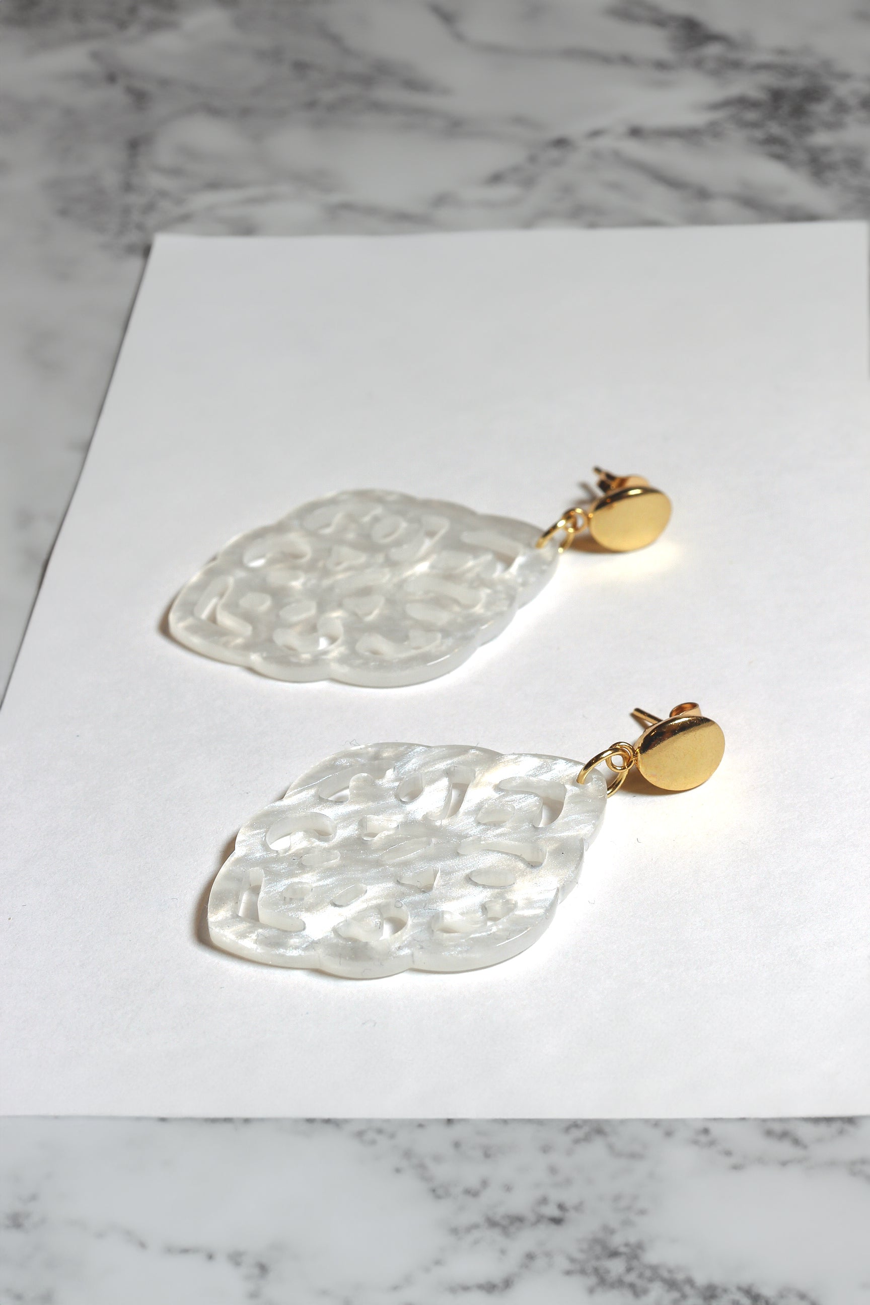 Ohrringe - White Ice - Lovesign - Handmade in Tyrol