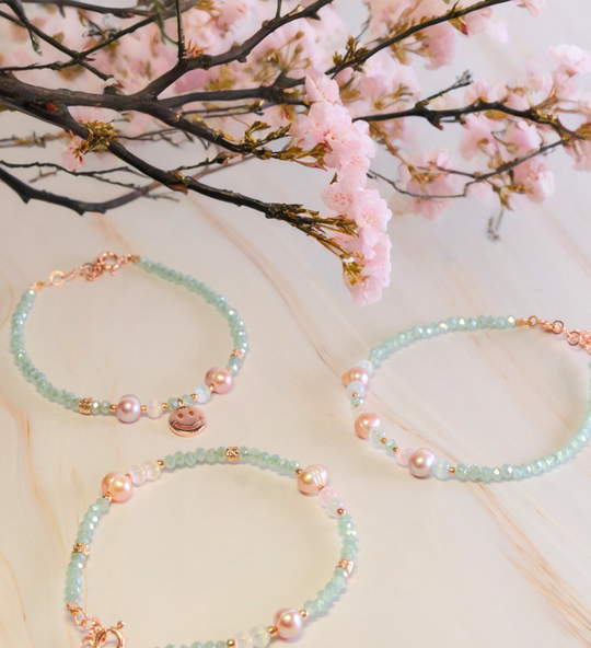 Steinarmband Roségold - Amalfi - Lovesign - Handmade in Tyrol