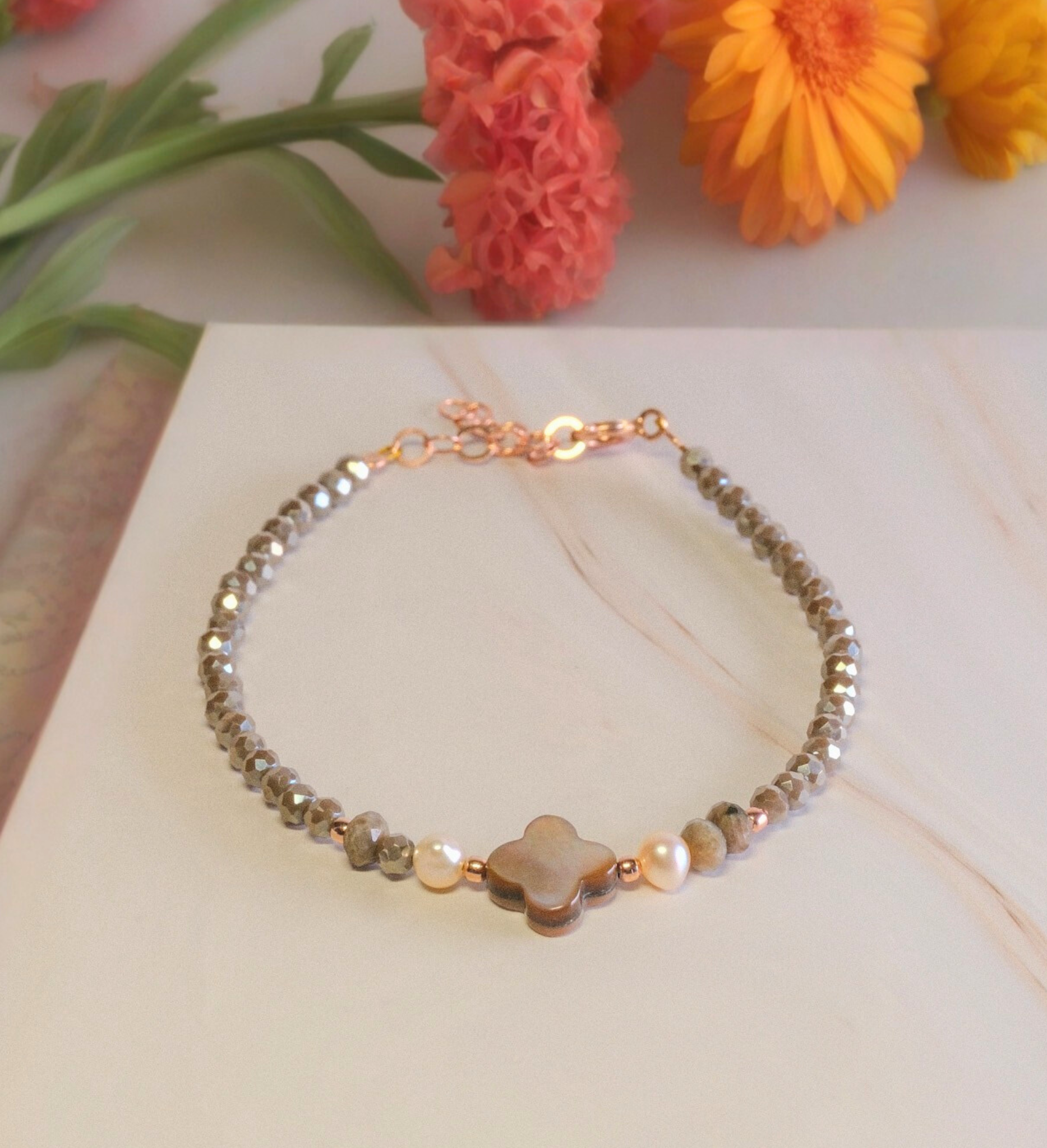 Steinarmband Roségold - Verona - Lovesign - Handmade in Tyrol