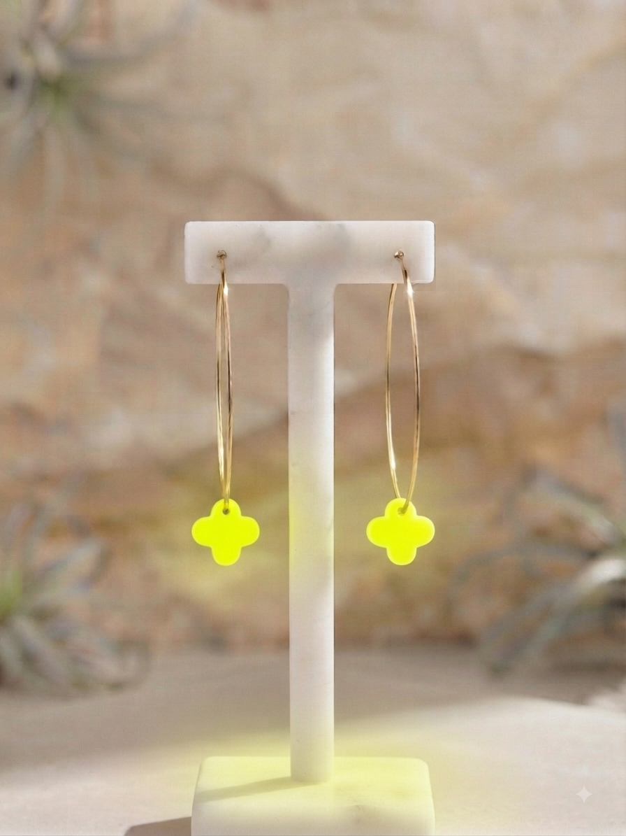 Creolen „Leaf“ neon