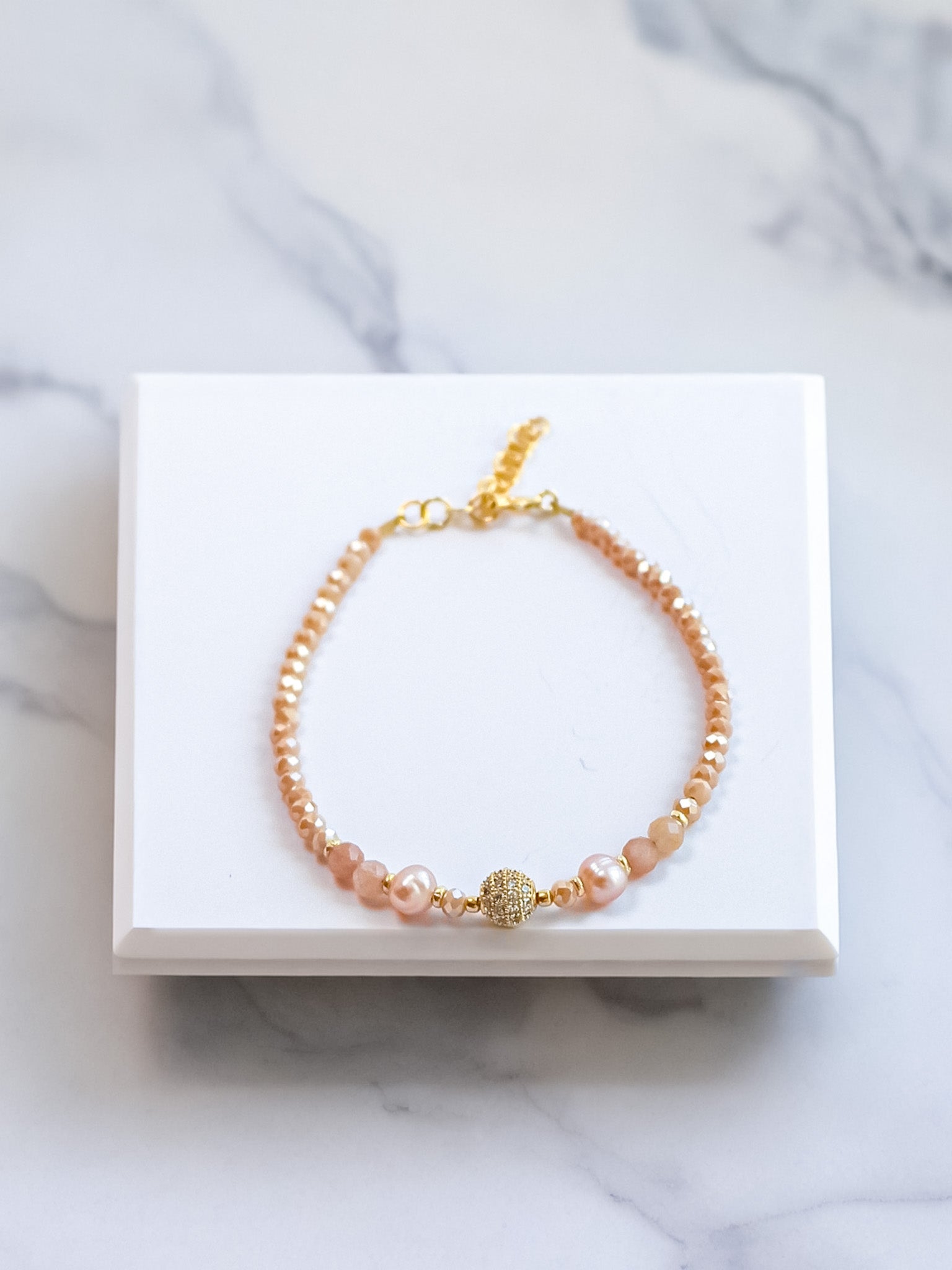 Steinarmband Gelbgold - Aurelia - Lovesign - Handmade in Tyrol