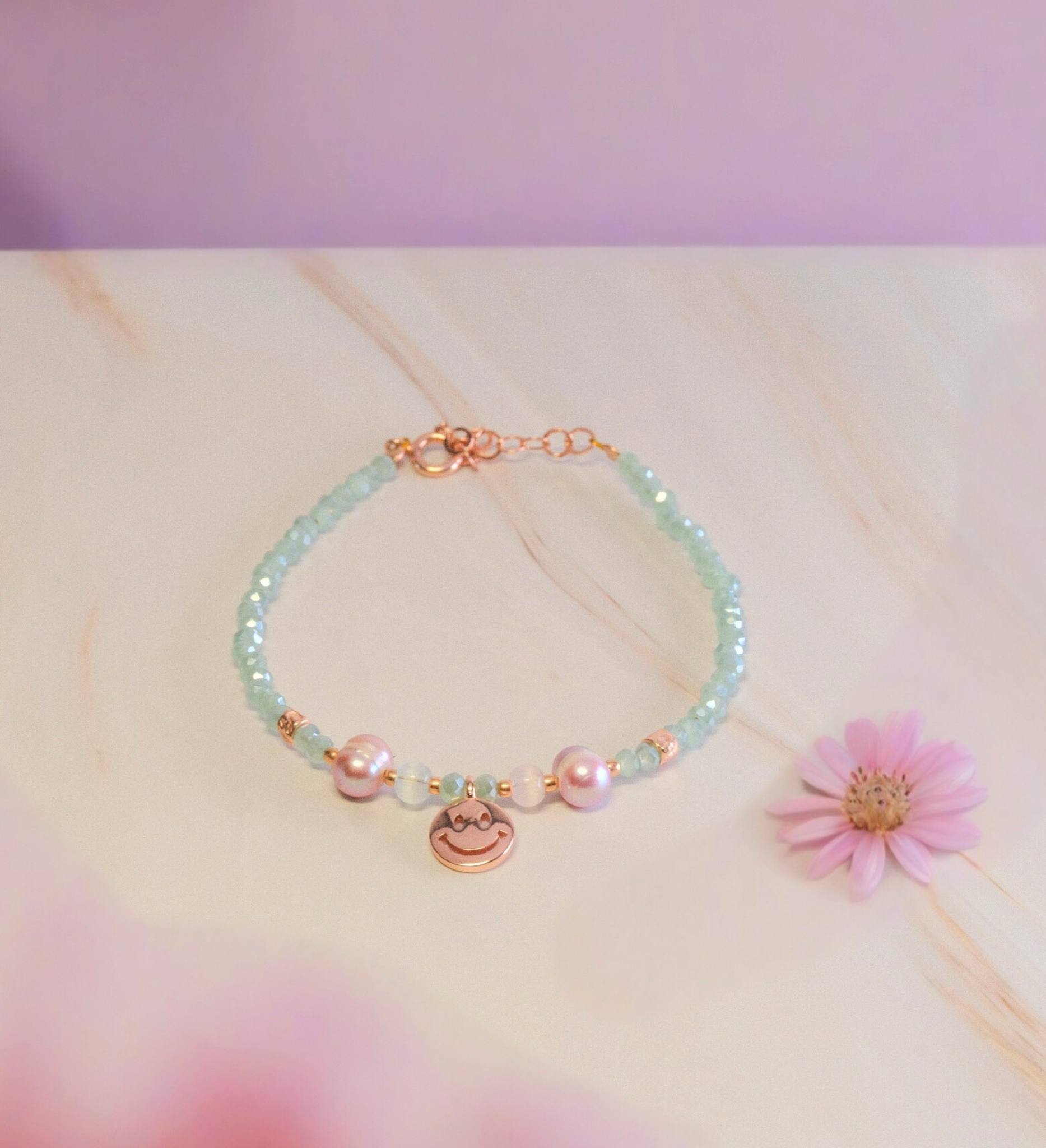 Steinarmband Roségold - Amalfi - Lovesign - Handmade in Tyrol