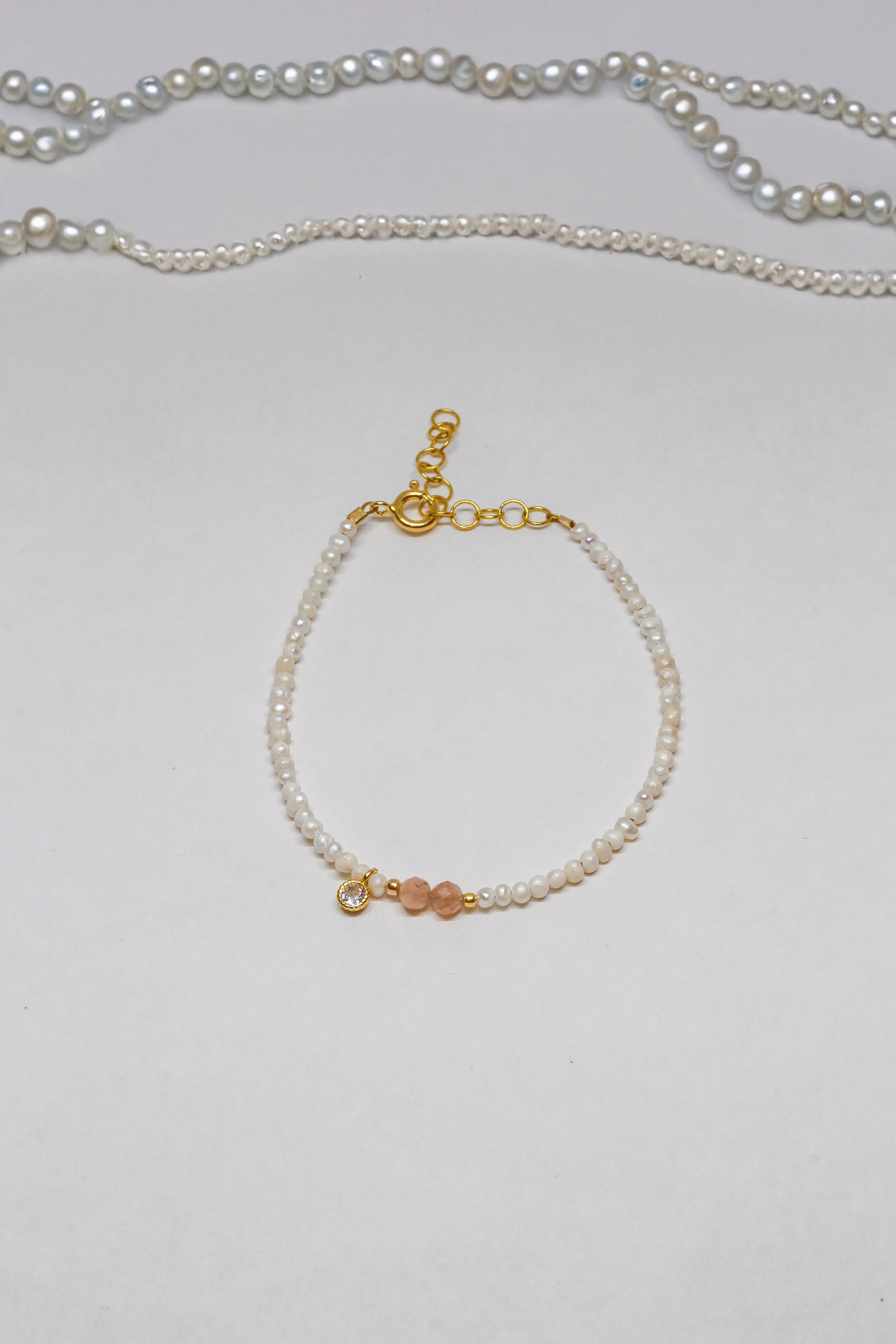 Steinarmband Gelbgold - Celestia - Lovesign - Handmade in Tyrol