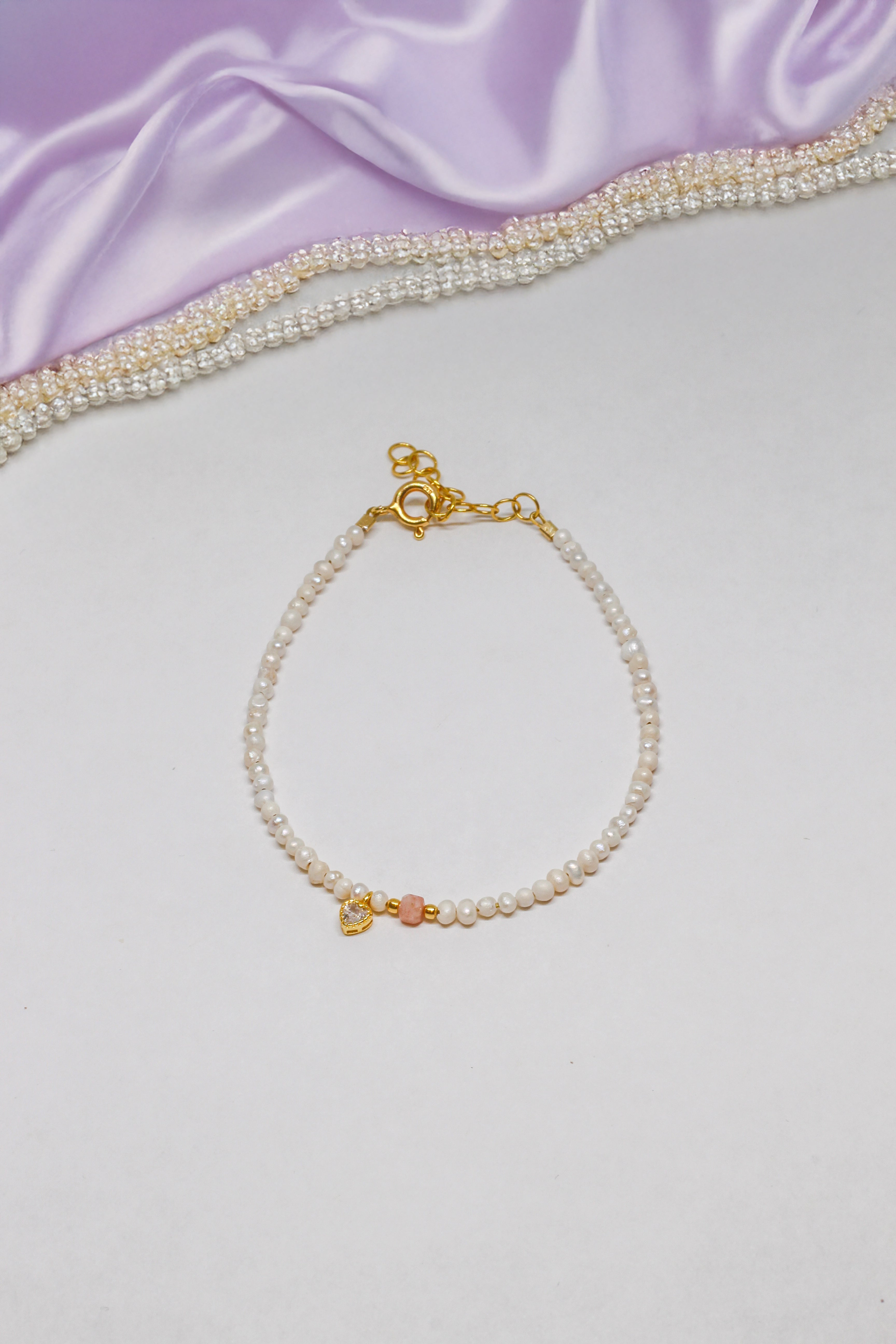 Steinarmband Gelbgold - Celestia - Lovesign - Handmade in Tyrol