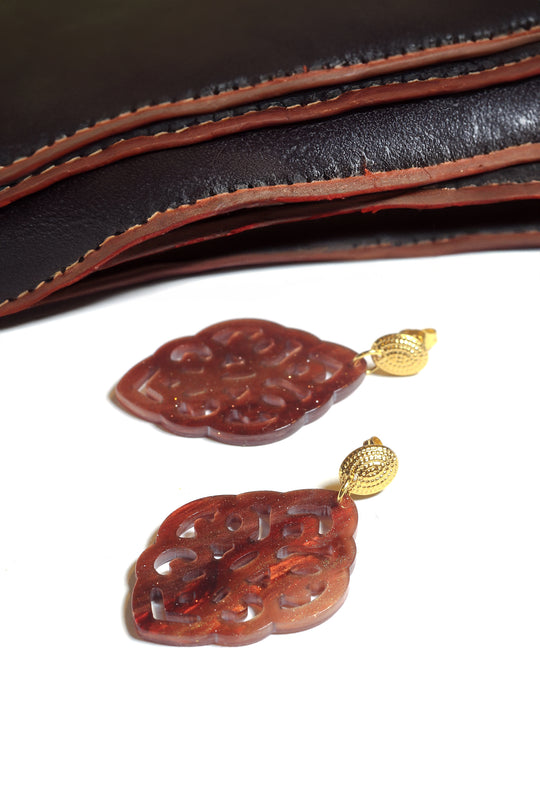 Ohrringe - Brown Love - Lovesign - Handmade in Tyrol