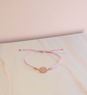 Nylon Armband Heart Roségold